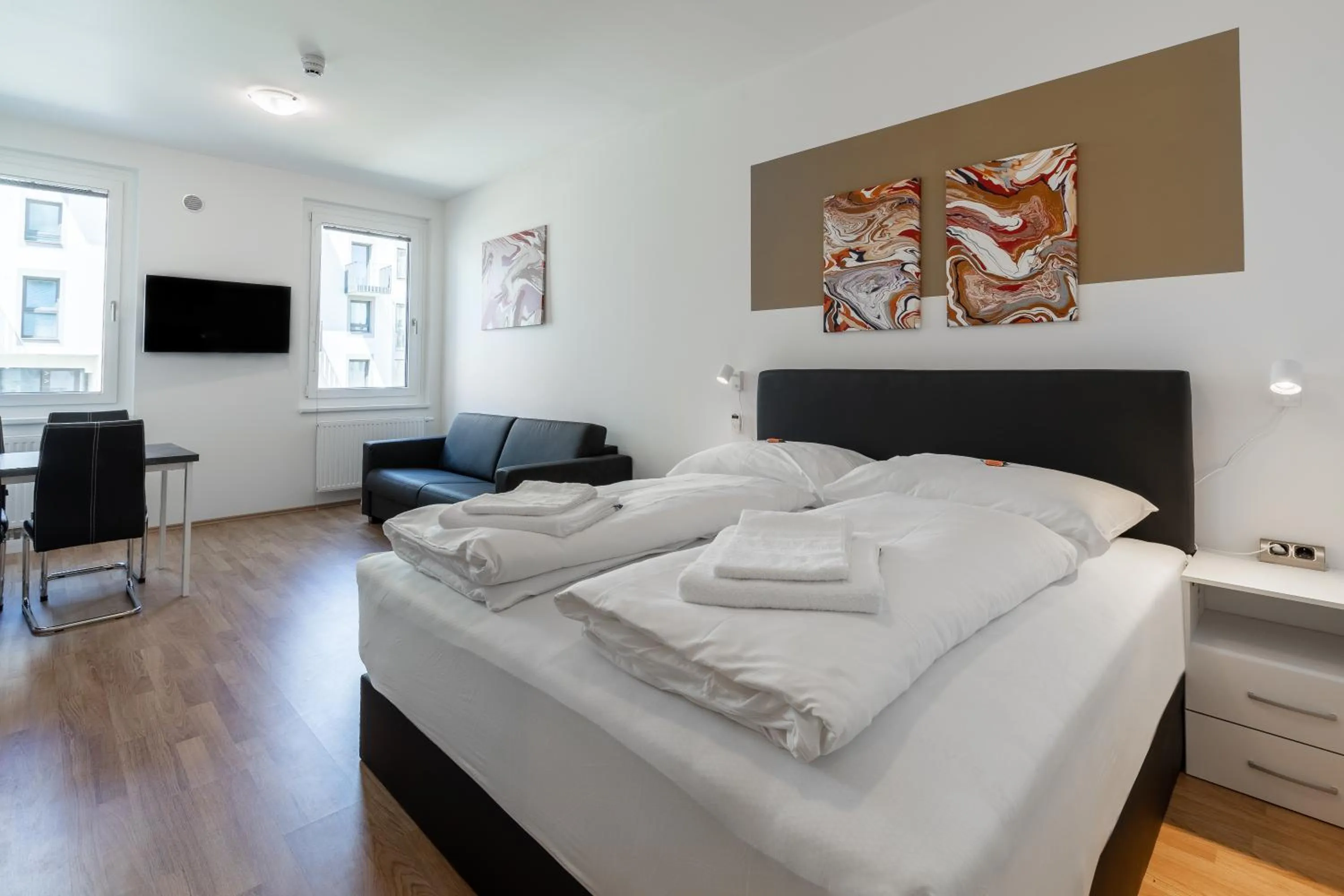 Bed in FeelGood Apartments LakeLiving inklusive Garagenplatz