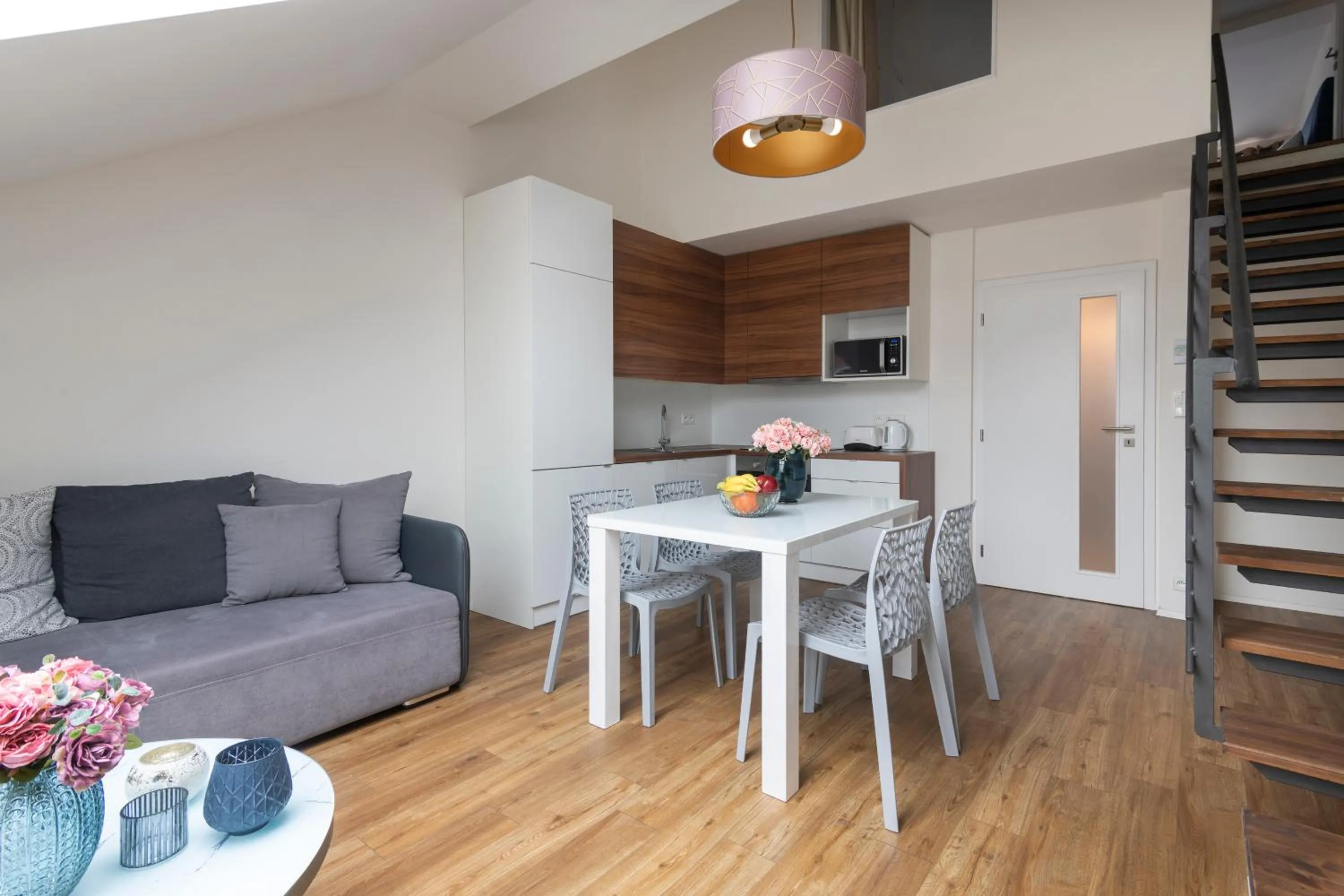 kitchen in Prague Tales Boutique Residence by Dwellfort