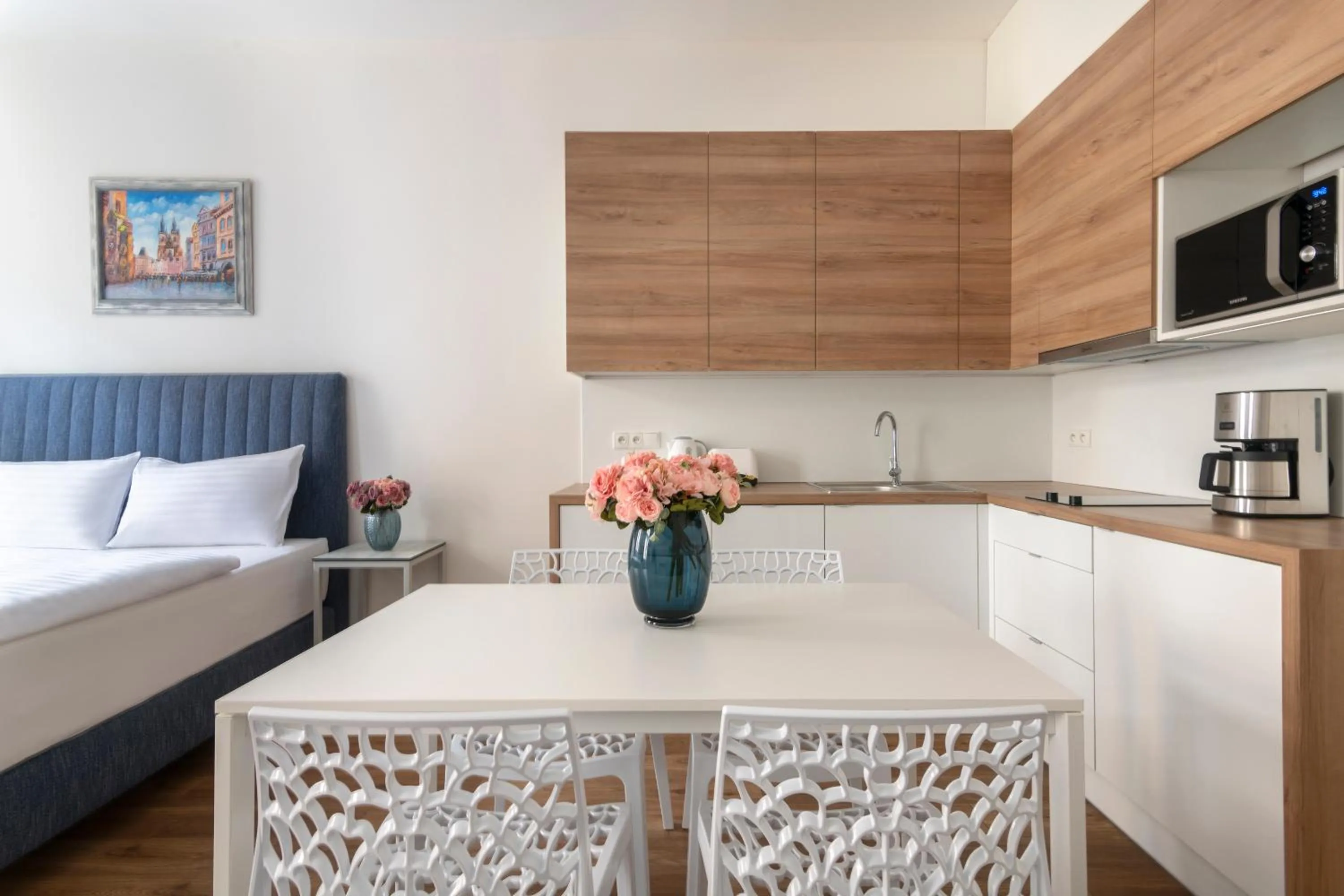 Dining area in Prague Tales Boutique Residence by Dwellfort