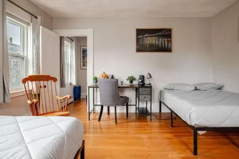 Bed in NEW! Family-Friendly Getaway -1 Mi to Dtwn Salem w Roof Deck & Tiki Bar