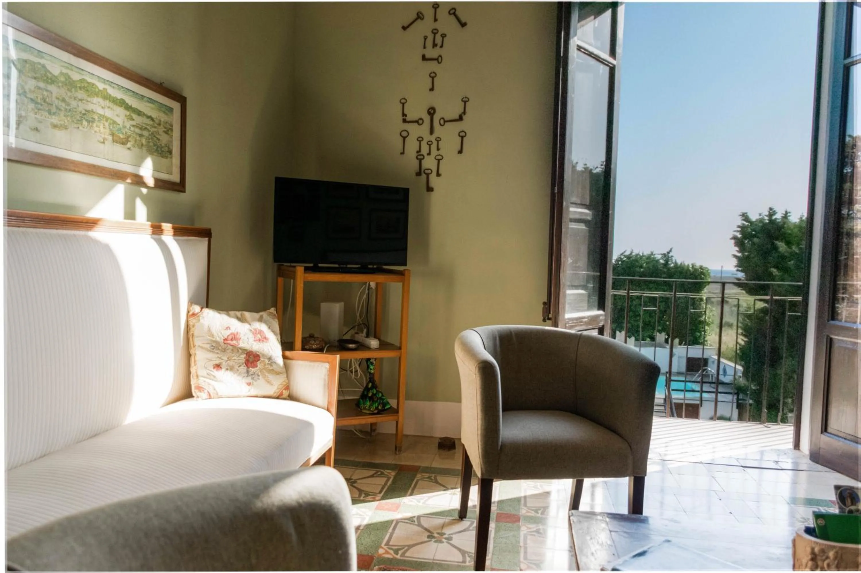 Communal lounge/ TV room in Baglio Spanò - Antiche Dimore di Sicilia