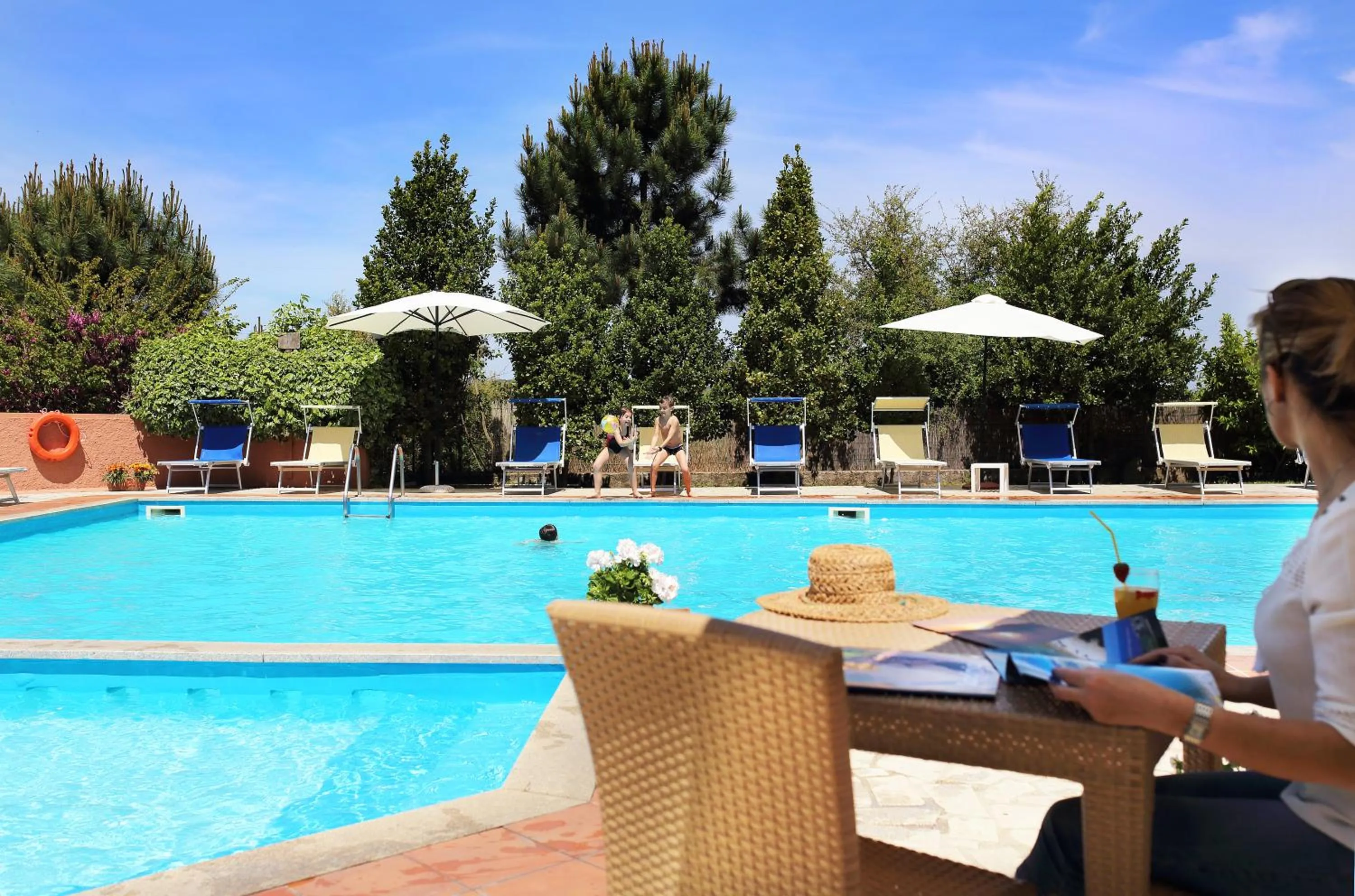 Swimming pool in Pausania Inn