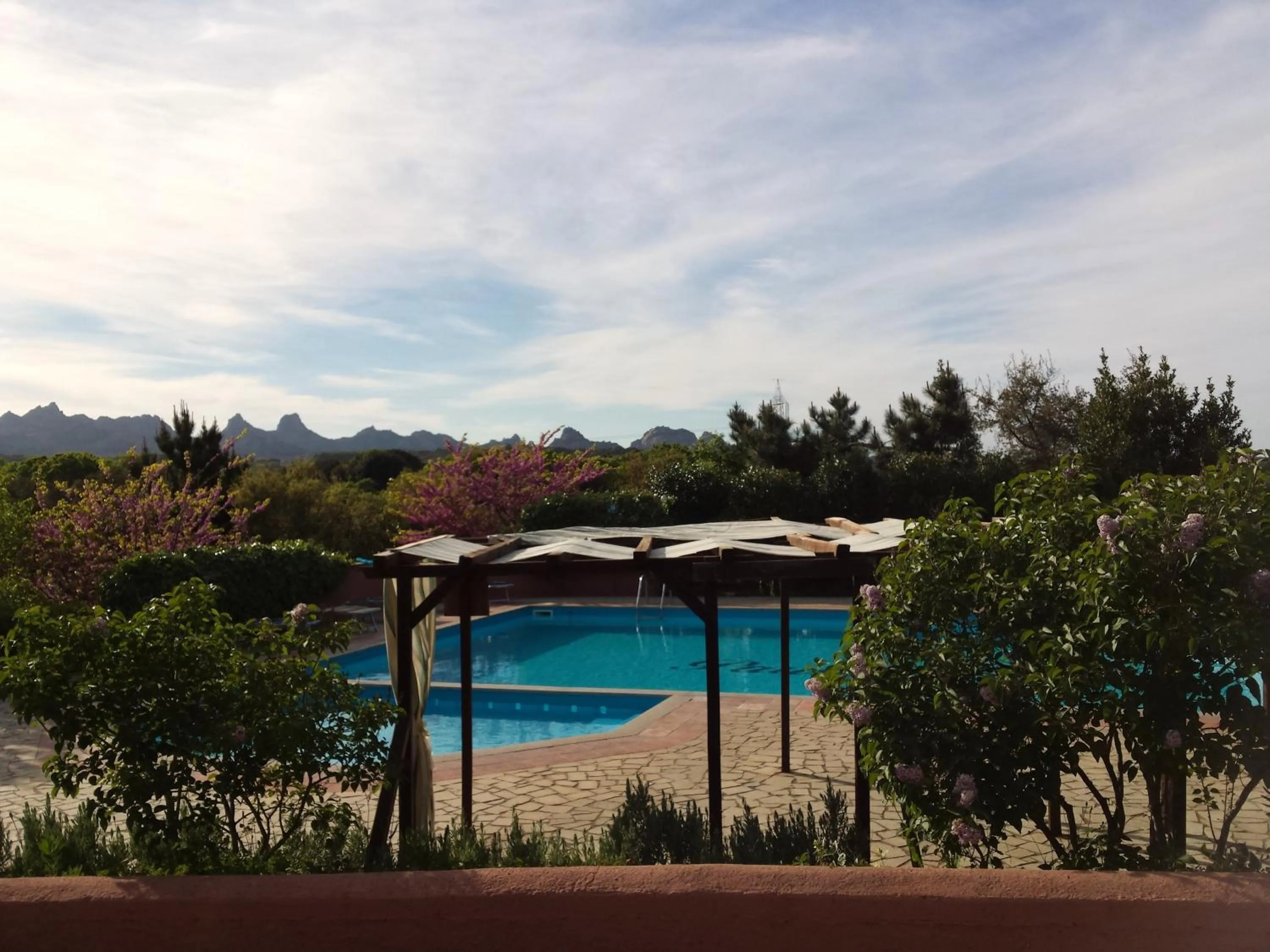 Pool view in Pausania Inn