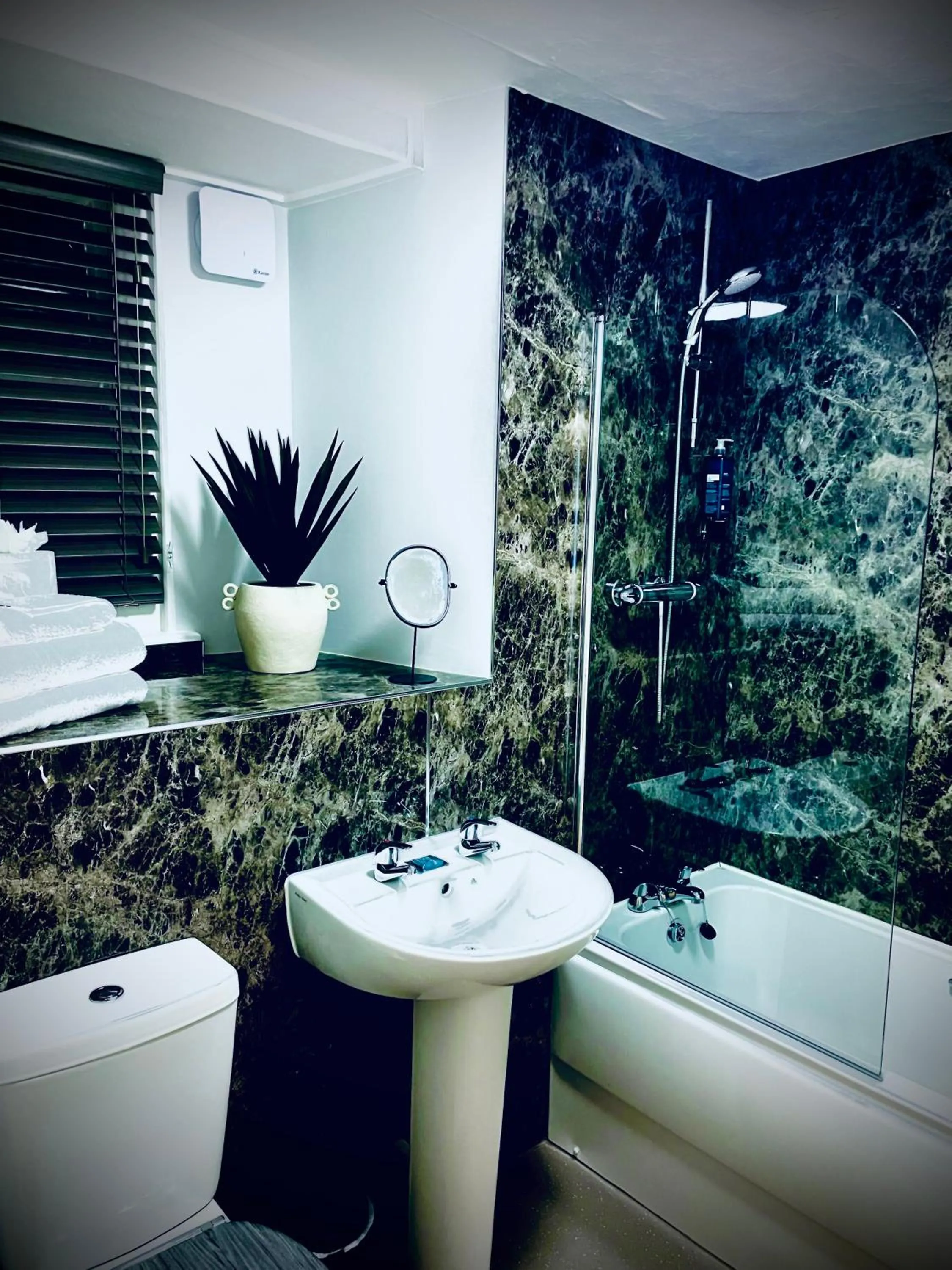 Shower in Prince Llewelyn Hotel