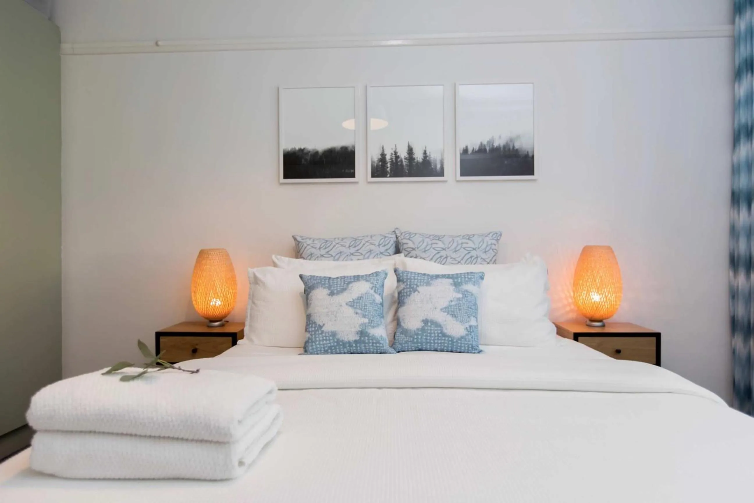 Bed in The Baylis Boutique Apartments