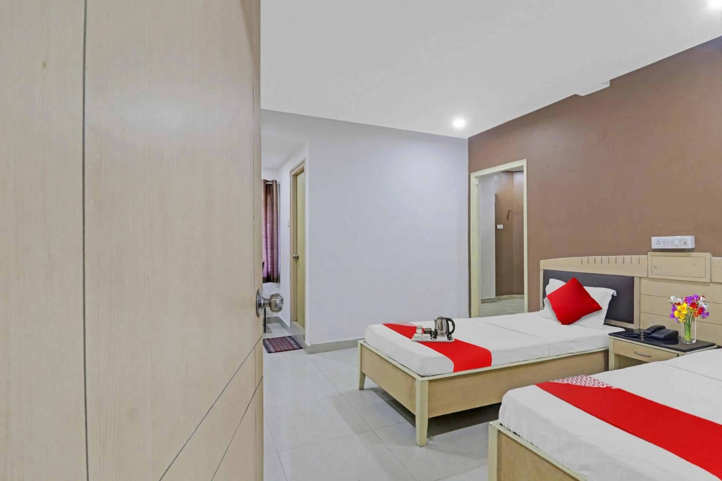 Bedroom, Bed in Hotel O Padmini Near Lakdikapool Metro Station