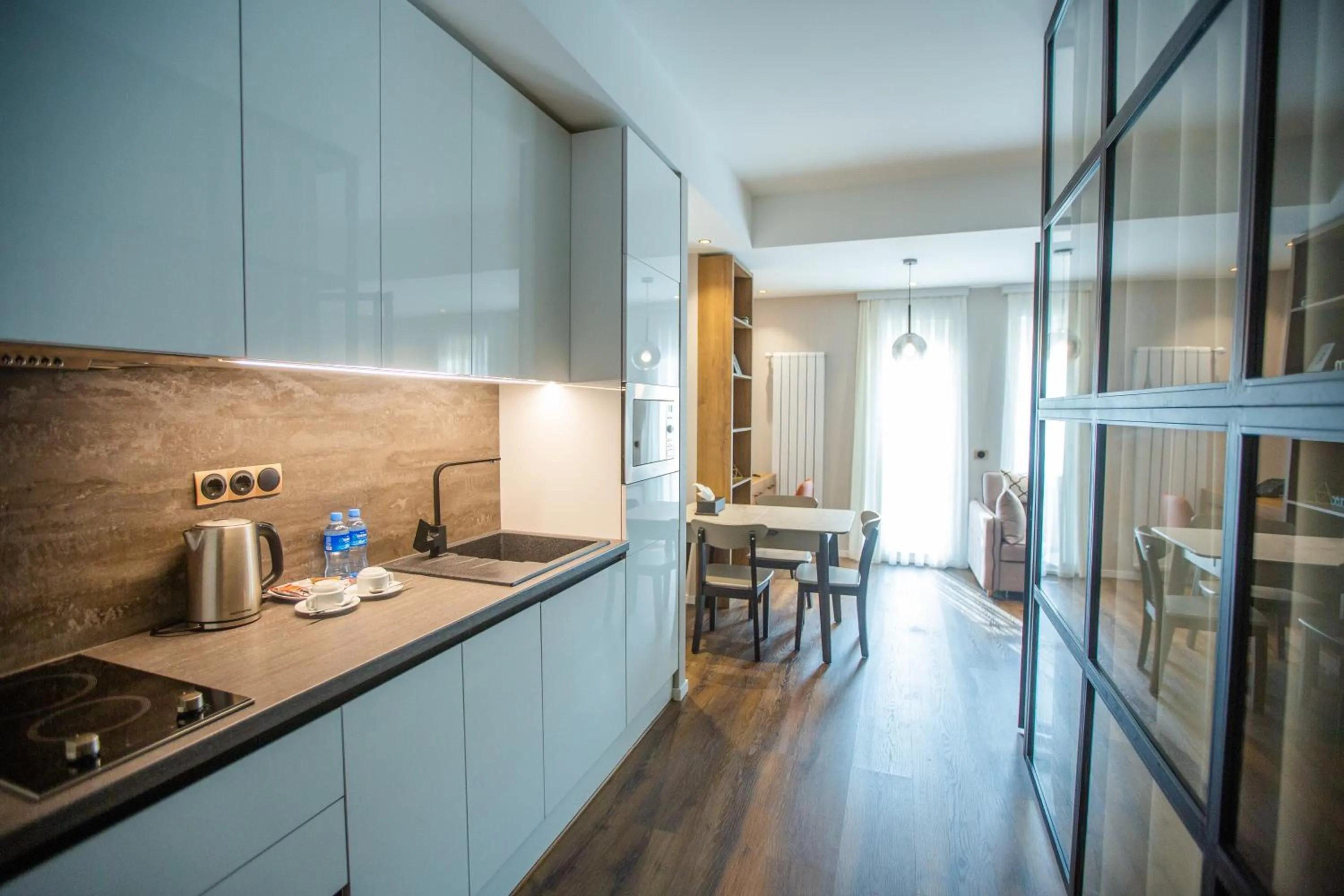 Kitchen or kitchenette in Golden Horn Apart Hotel