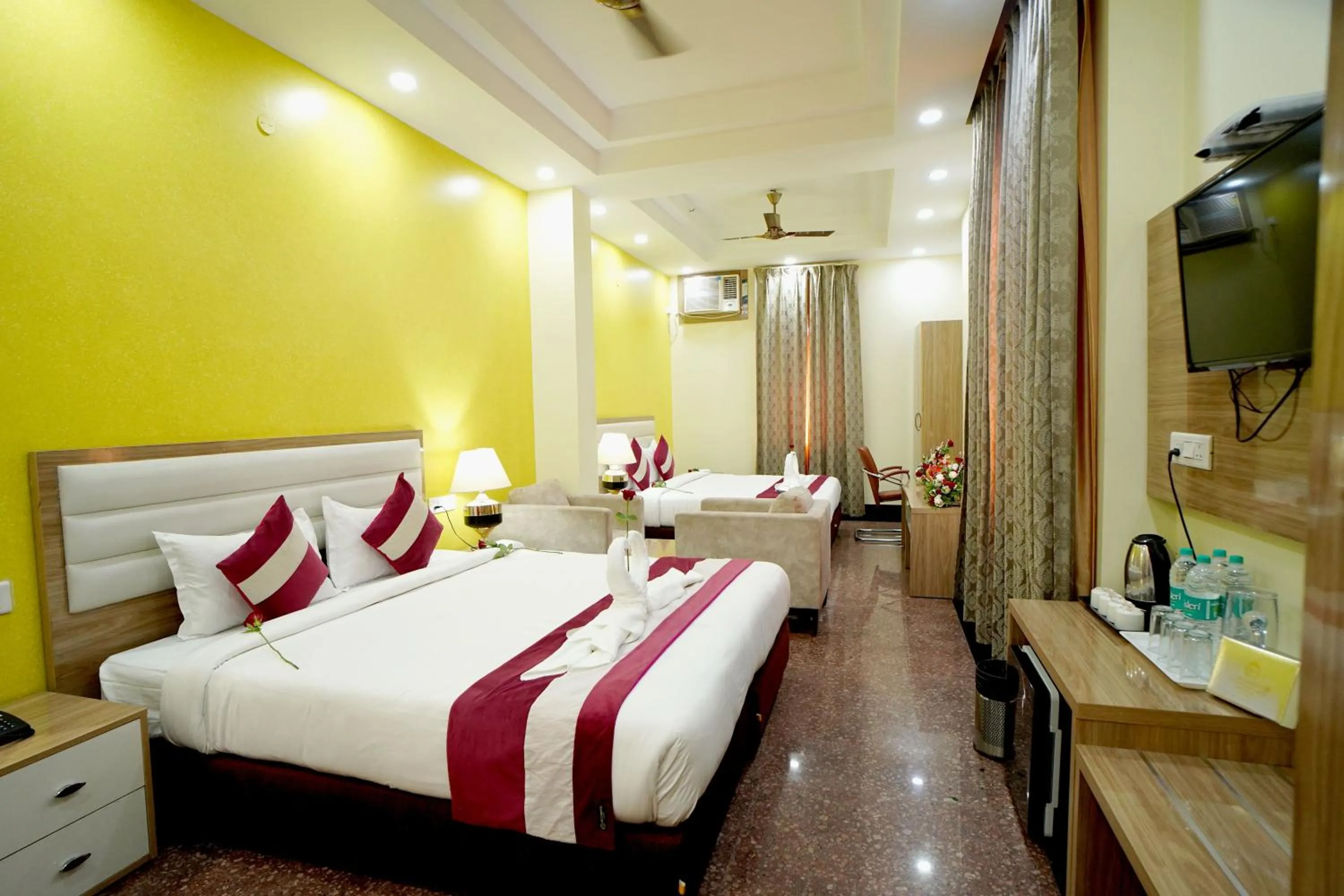 Photo of the whole room, Bed in Hotel SKS Grand Palace-Vrindāvan