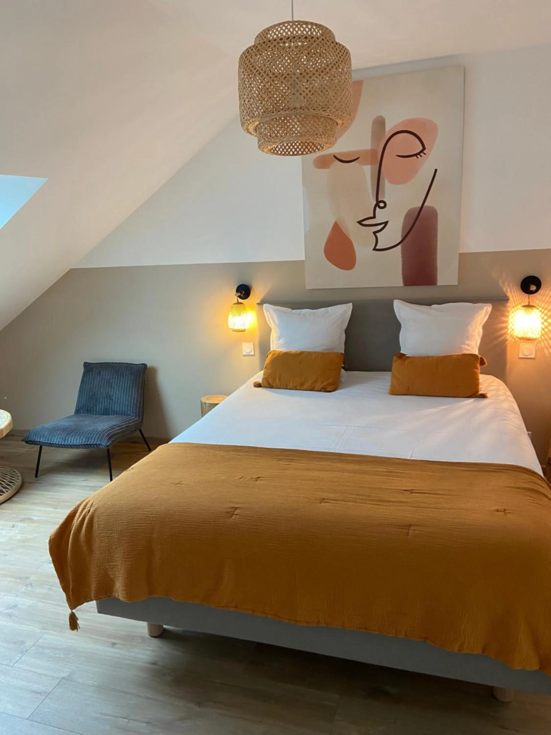 Photo of the whole room, Bed in La Passerelle