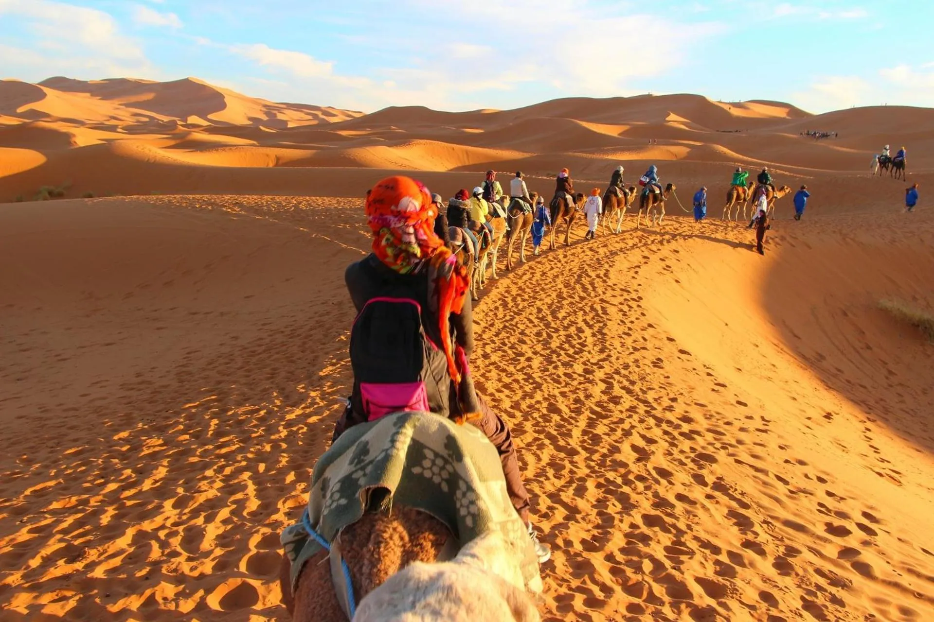 People in Merzouga experience camping