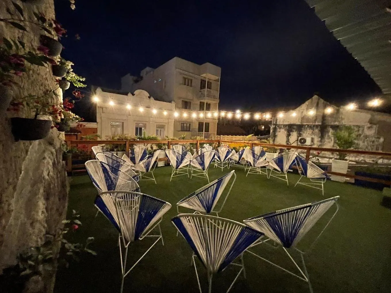 Balcony/Terrace in Seven Nights Hostel Cartagena