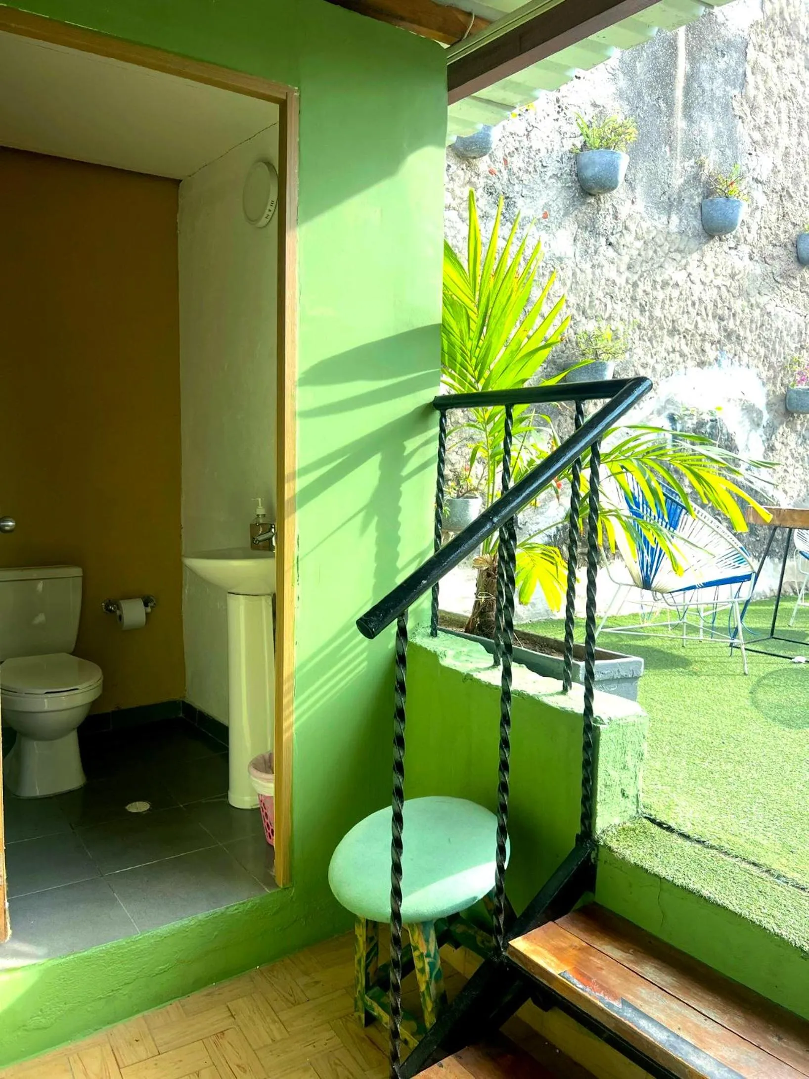 Garden in Seven Nights Hostel Cartagena