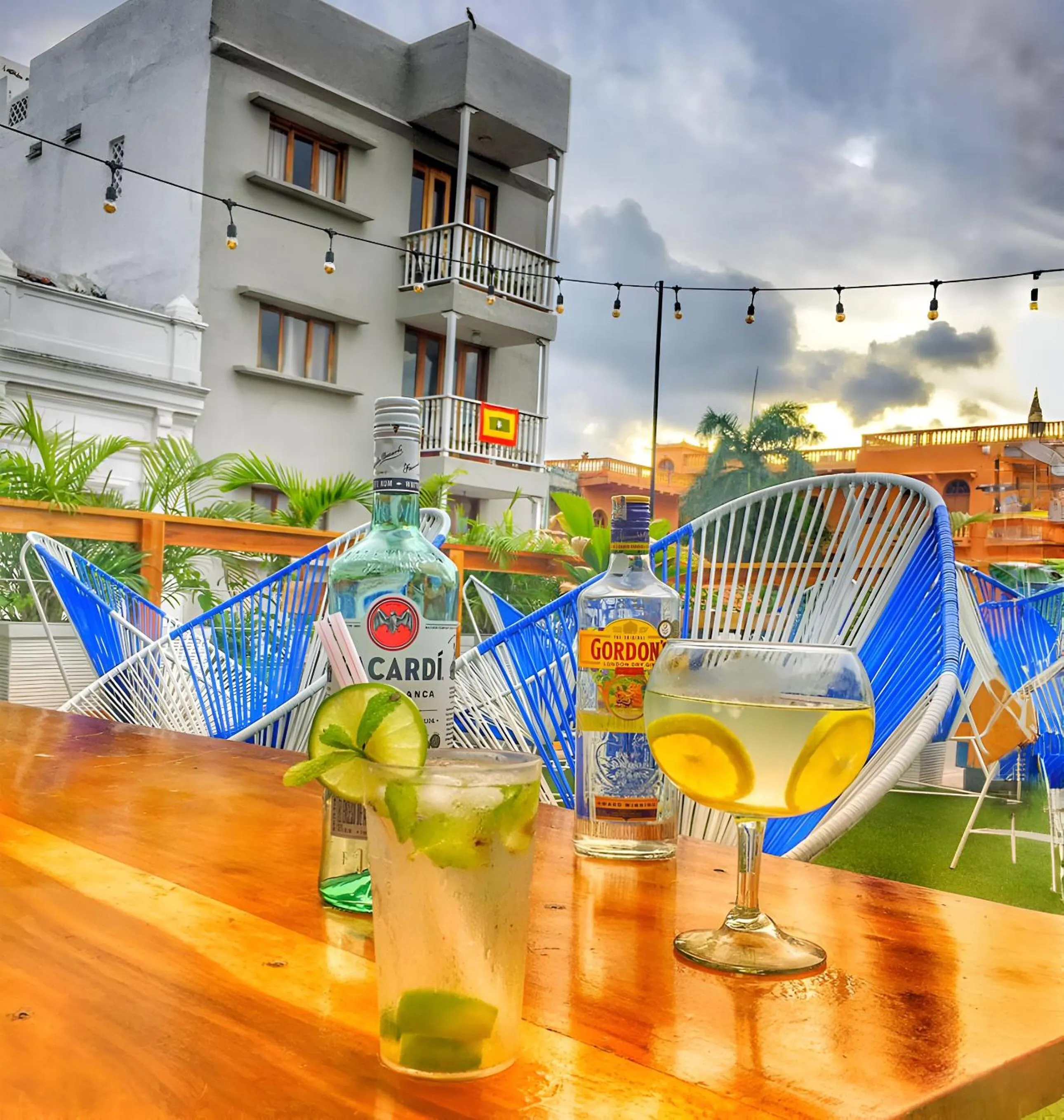 Balcony/Terrace in Seven Nights Hostel Cartagena