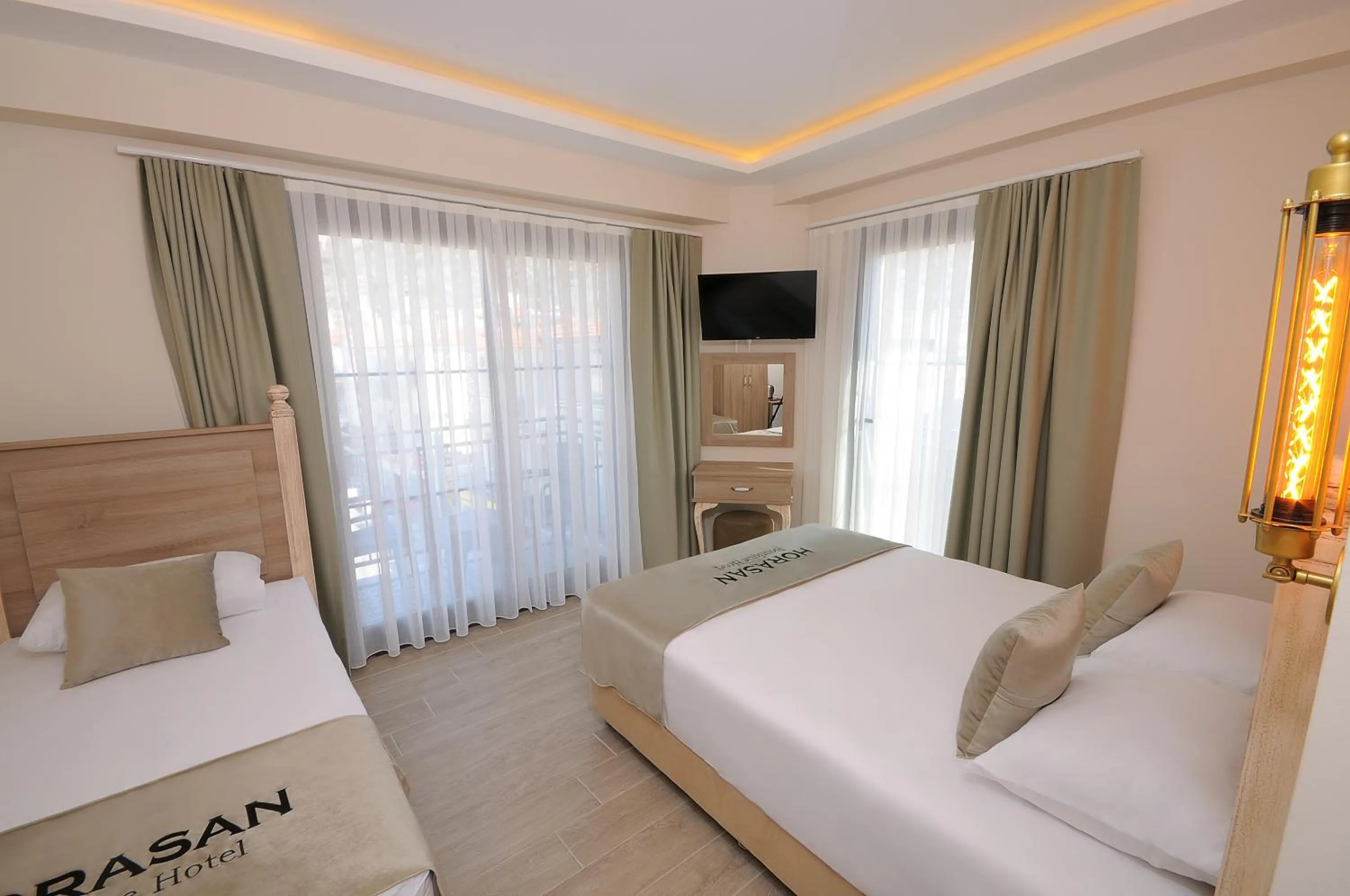 Bed in Horasan Hotel