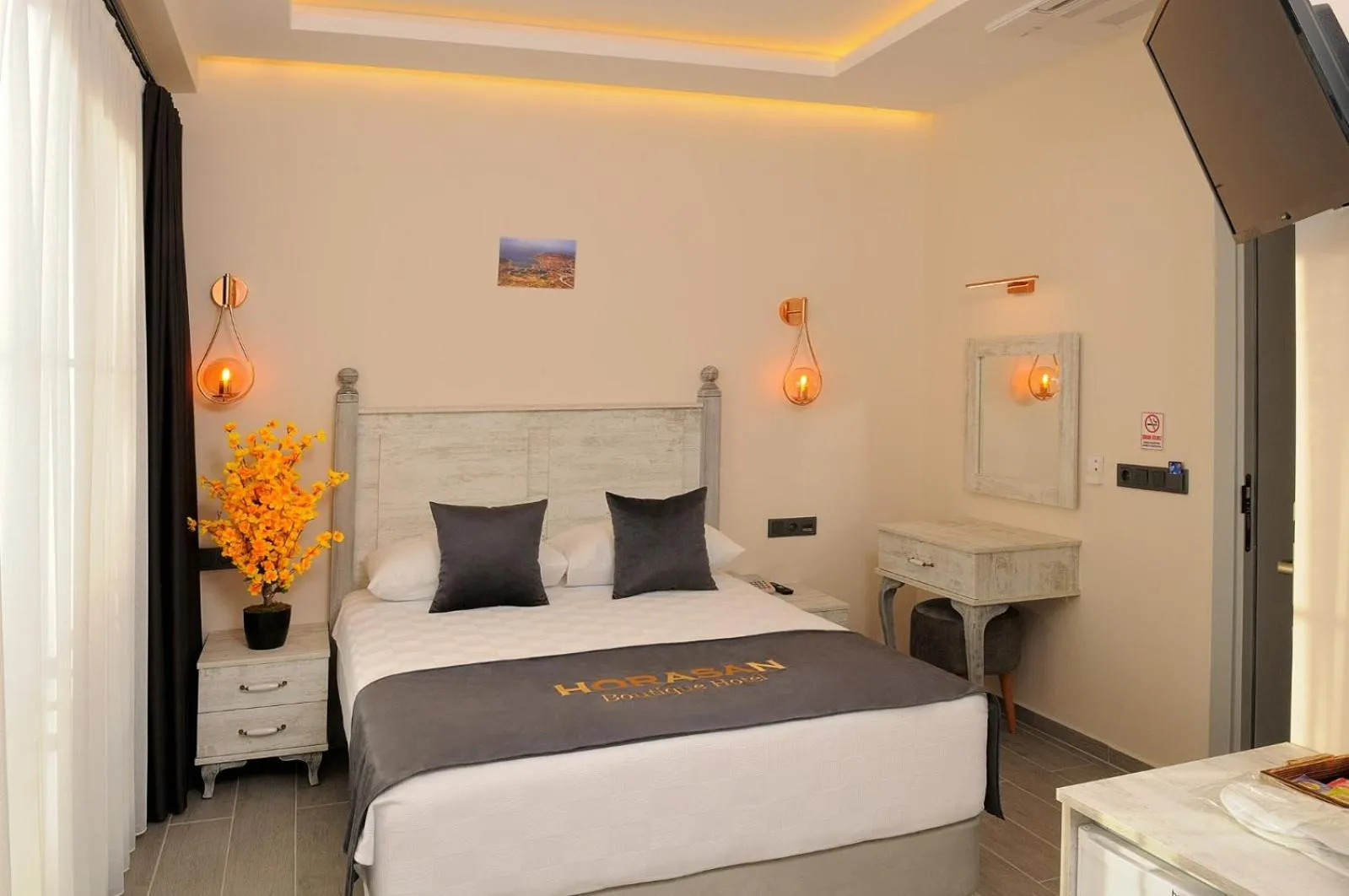 Bed in Horasan Hotel