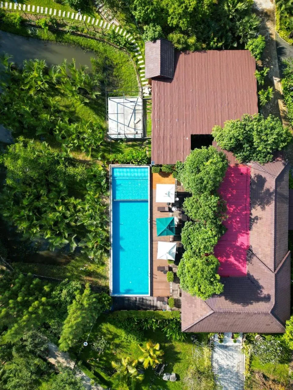 Bird's eye view in Lodge Moni Essara Kampot