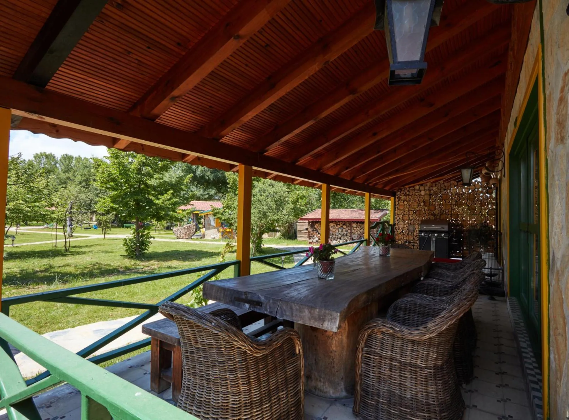 Patio in Dachas Cove Hotel