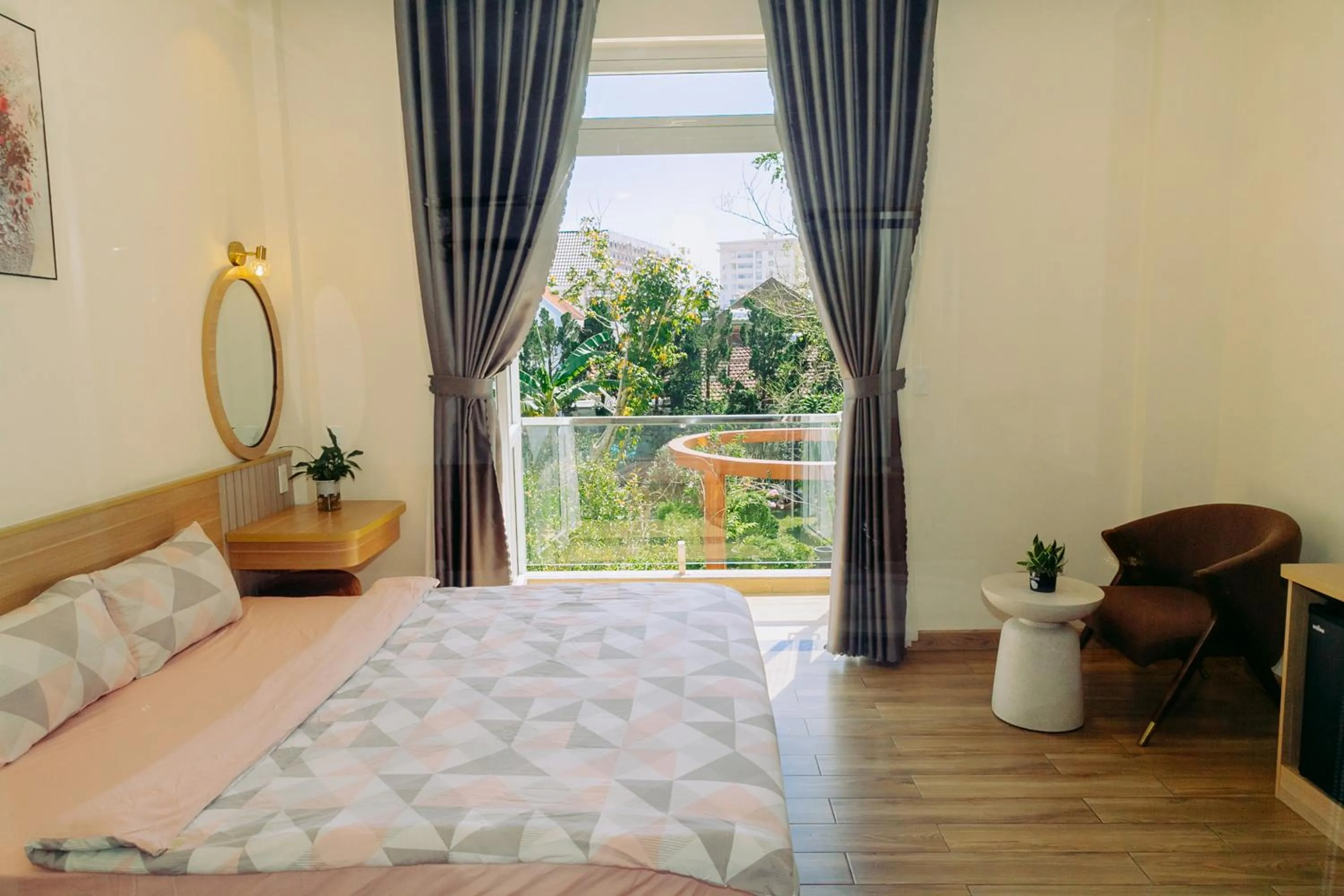 View (from property/room), Bed in An Mai Boutique Hotel