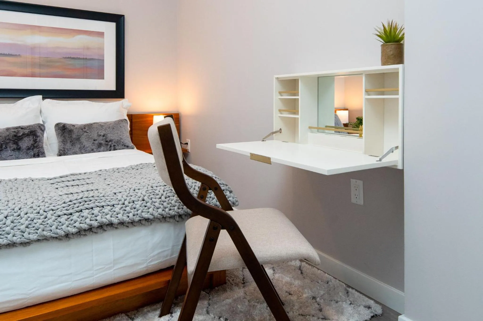 Bedroom, Bed in Luxury Apartments by Hyatus at Pierpont