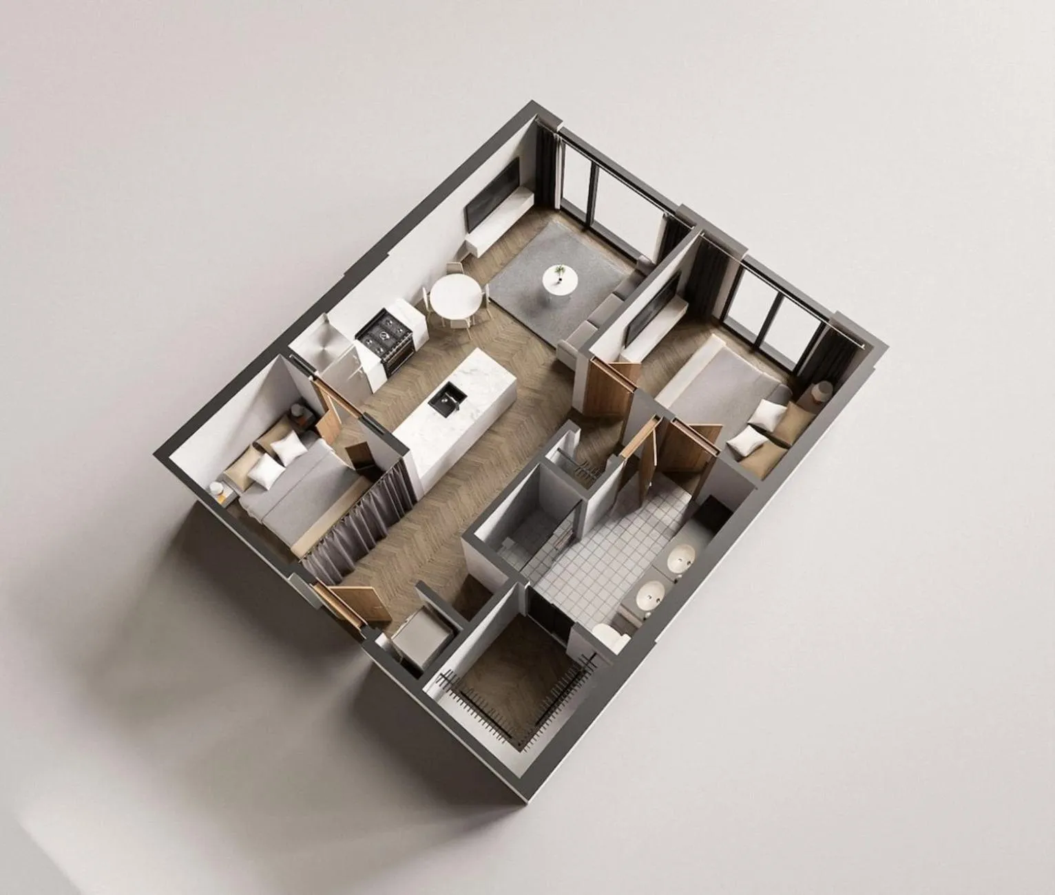 Floor plan in Luxury Apartments by Hyatus at Pierpont