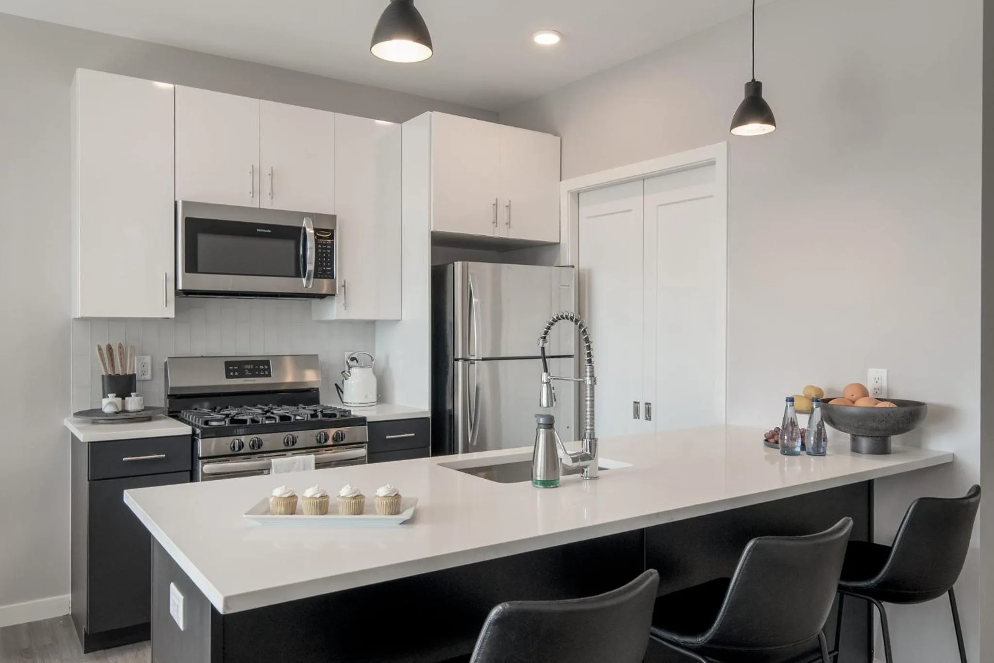 Kitchen or kitchenette in Luxury Apartments by Hyatus at Pierpont