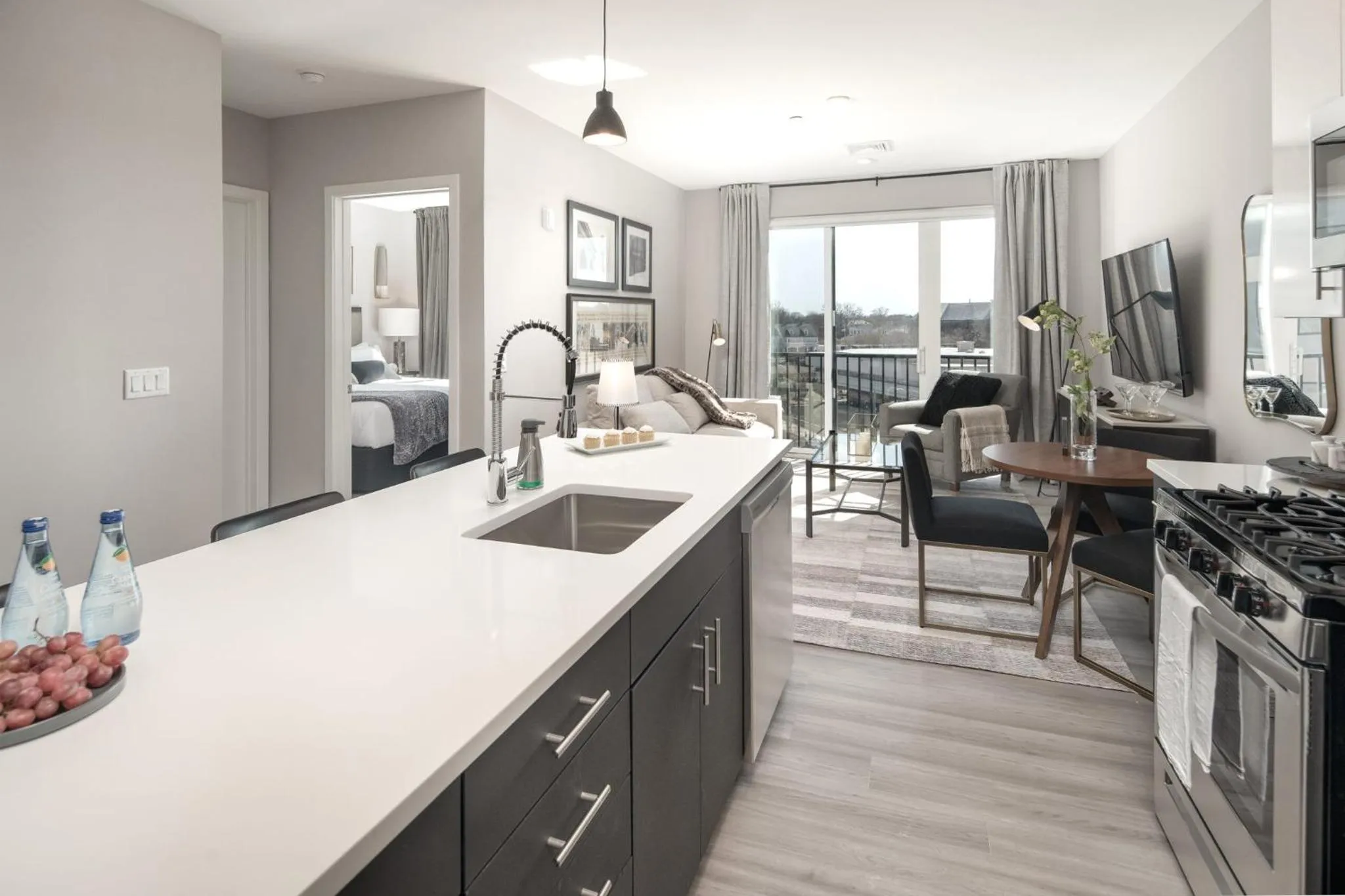 Kitchen or kitchenette in Luxury Apartments by Hyatus at Pierpont