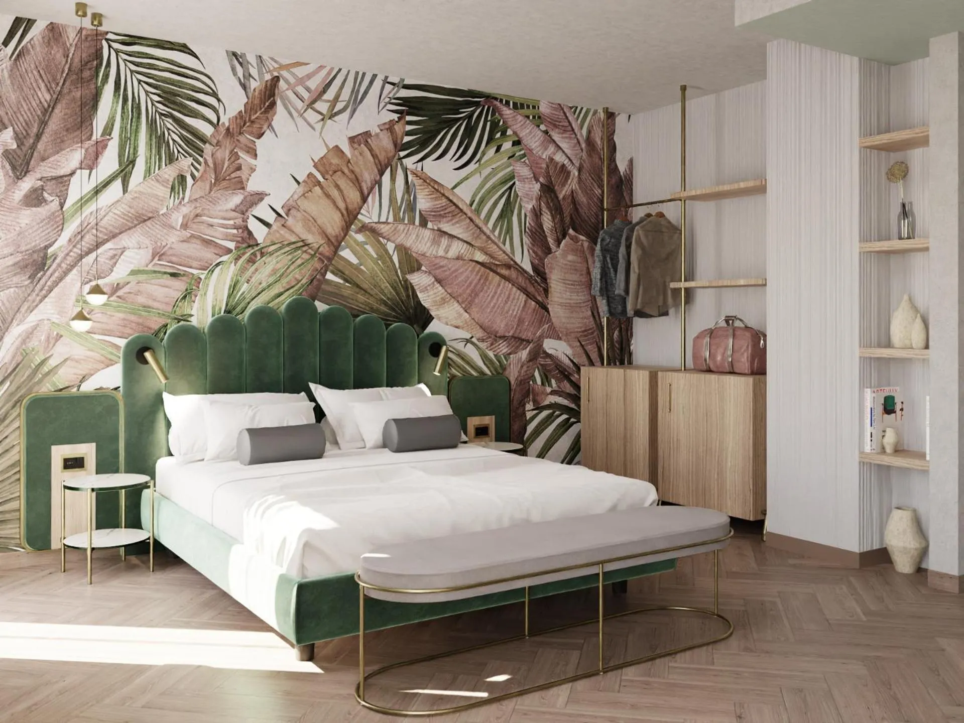 Bed in Salus Smart & Chic Hotel