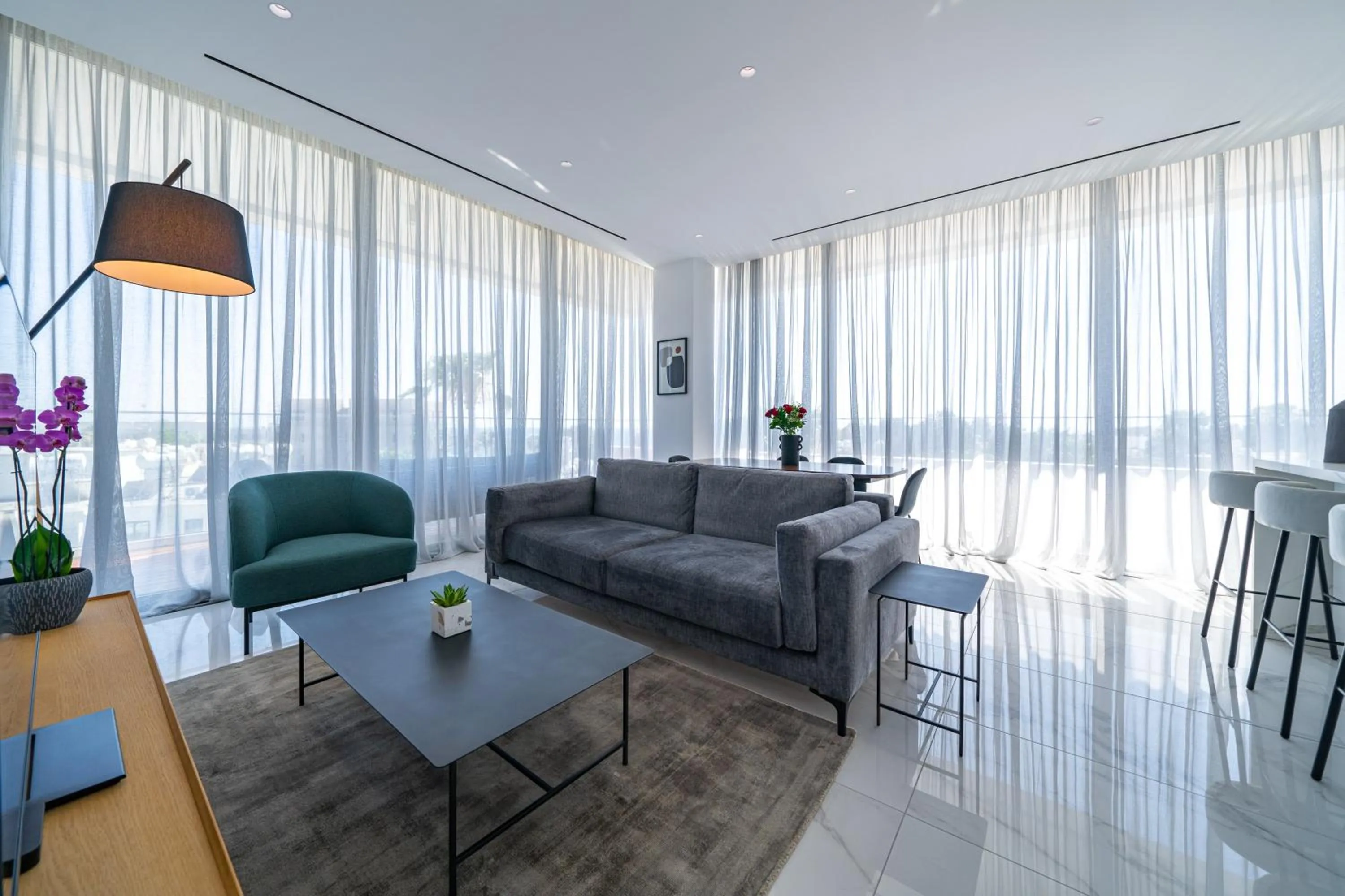 Living room in The Palmiers