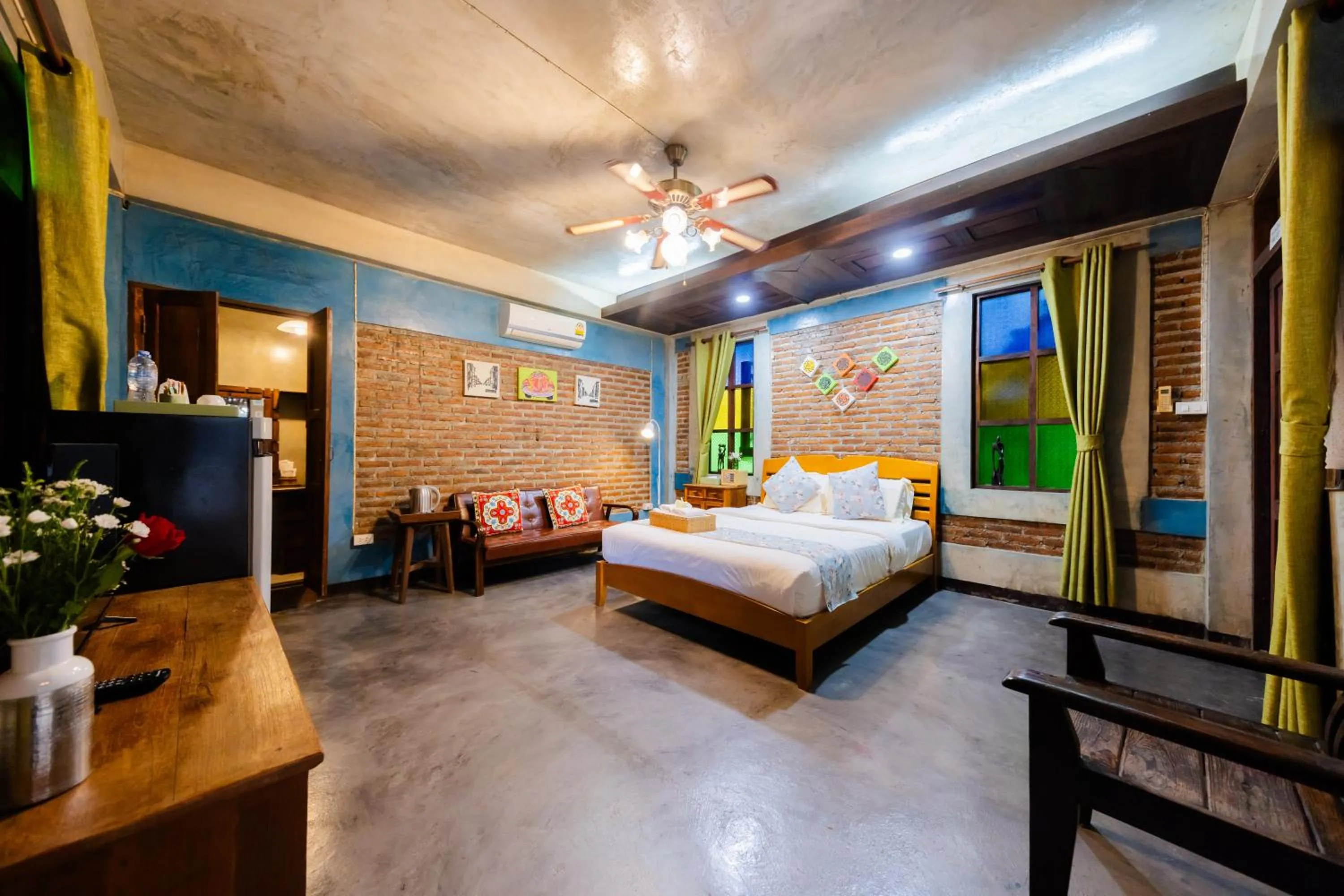 Bed in Teewana Resort Chiang Mai