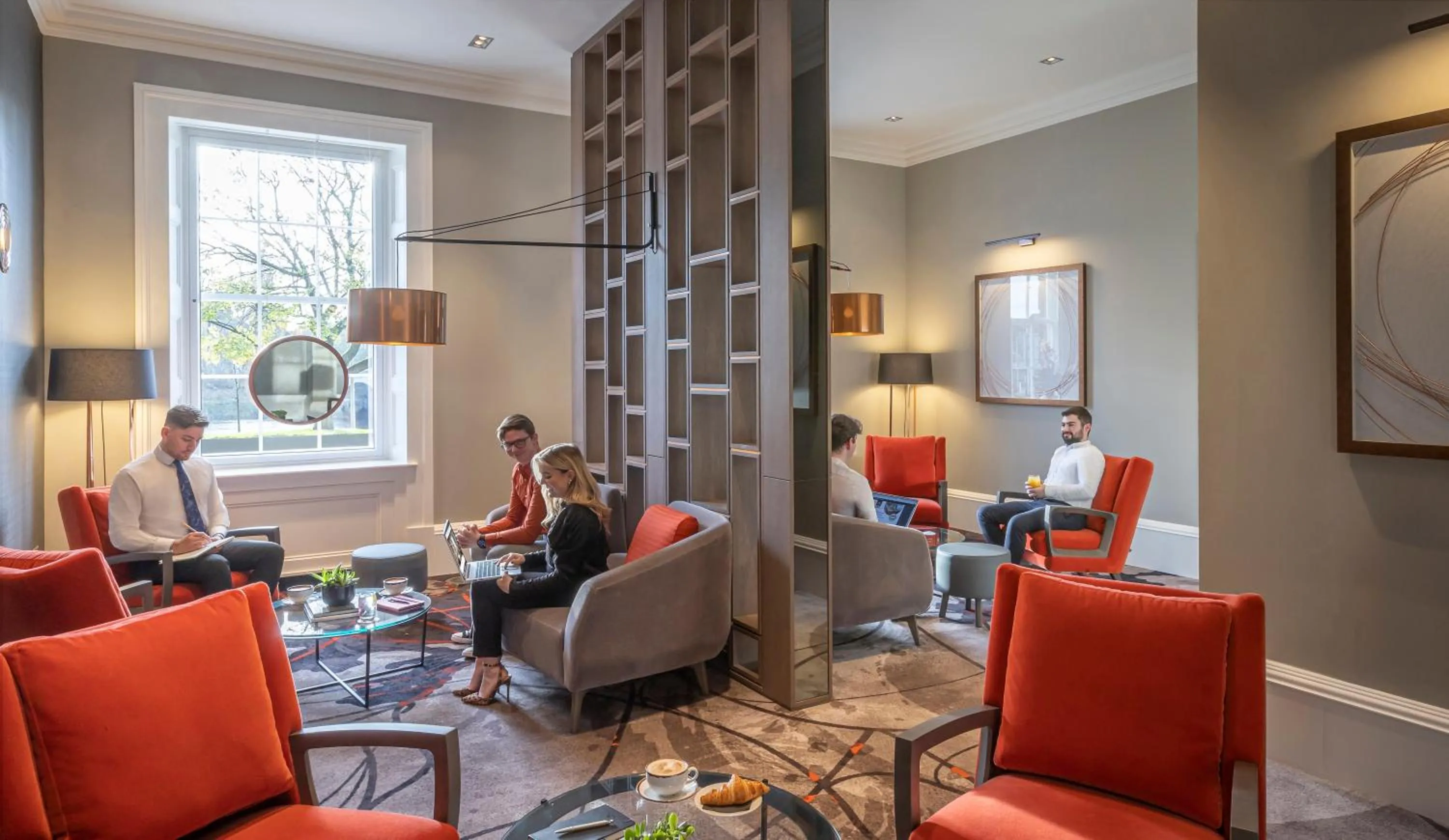 Seating area in Clayton Hotel Glasgow City