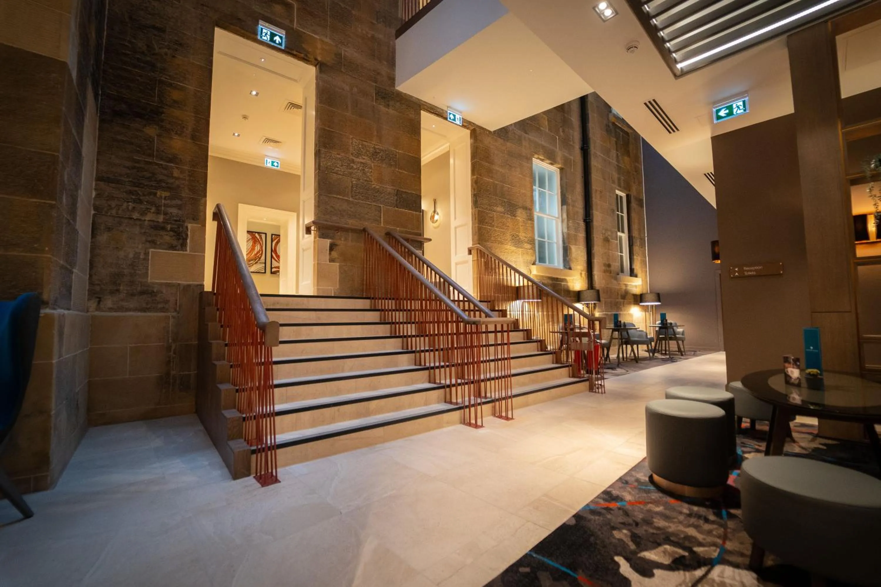 Seating area in Clayton Hotel Glasgow City