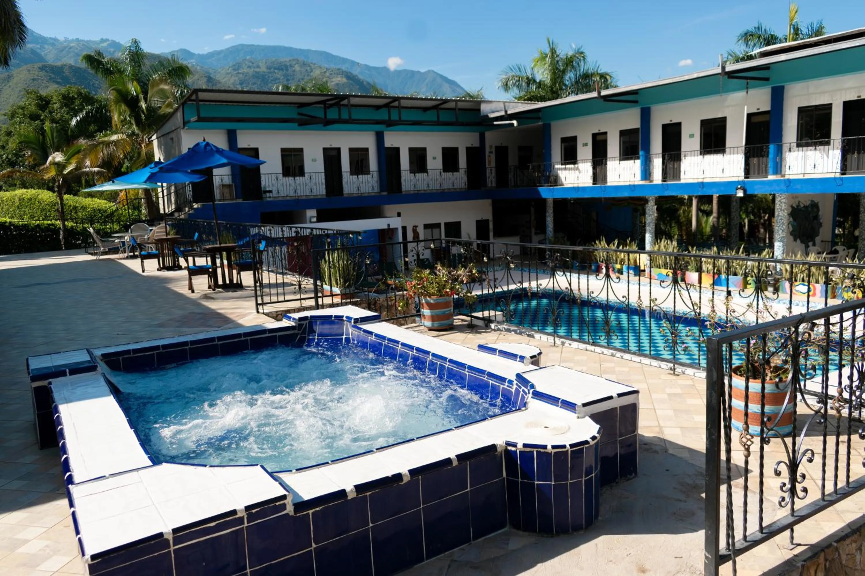 Pool view in Hotel Villa Alicia