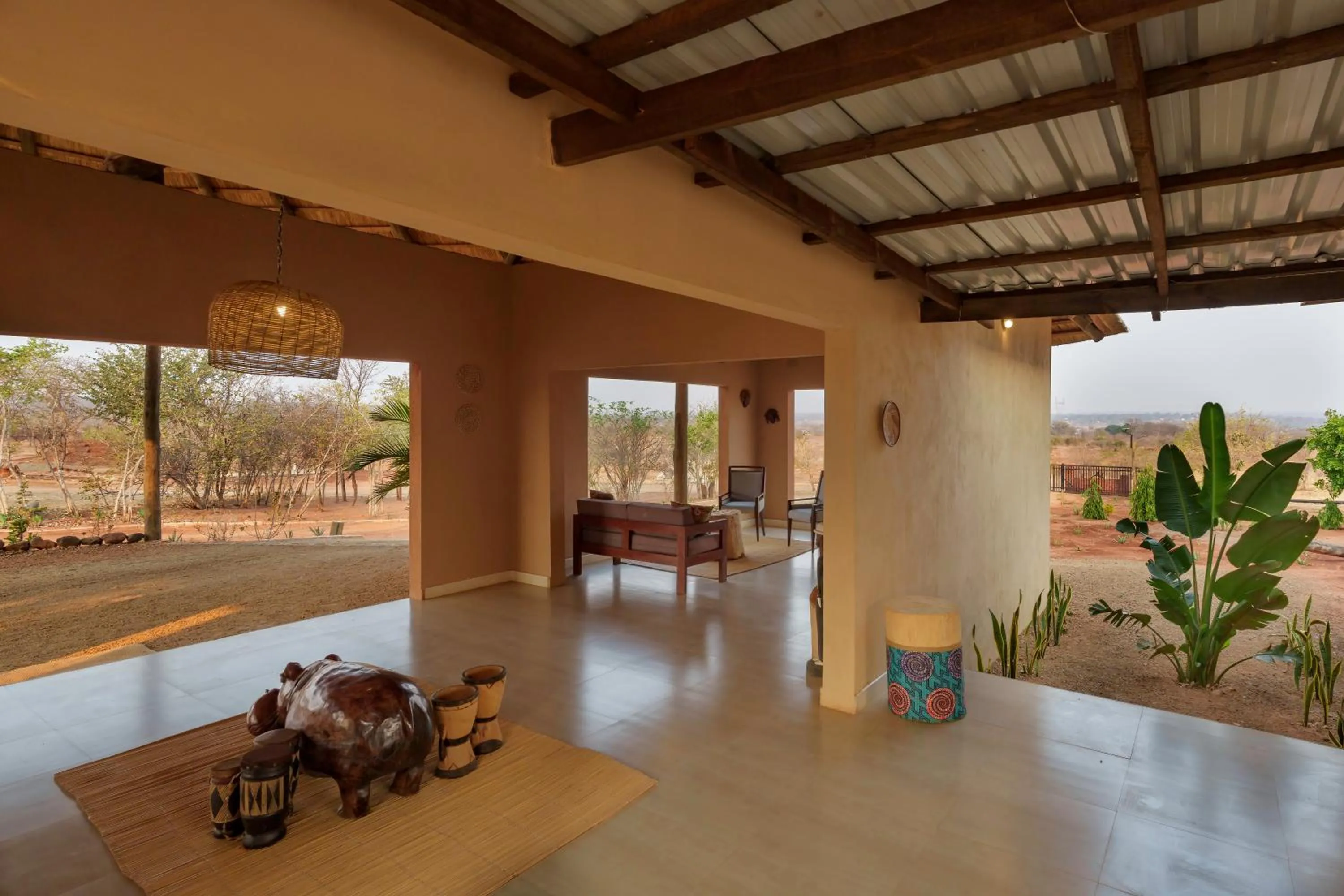 Lobby or reception in The Nkhosi Livingstone Lodge and Spa