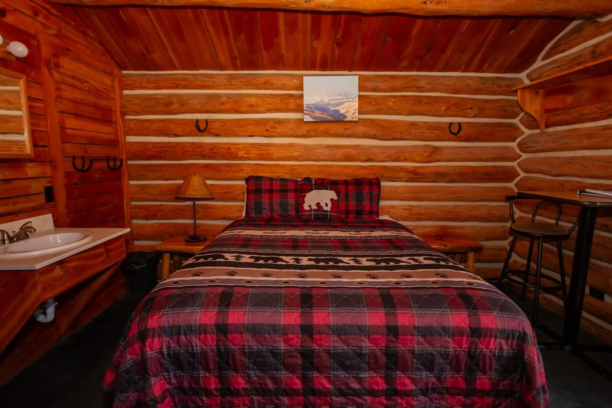 Bed in Crooked Creek Guest Ranch