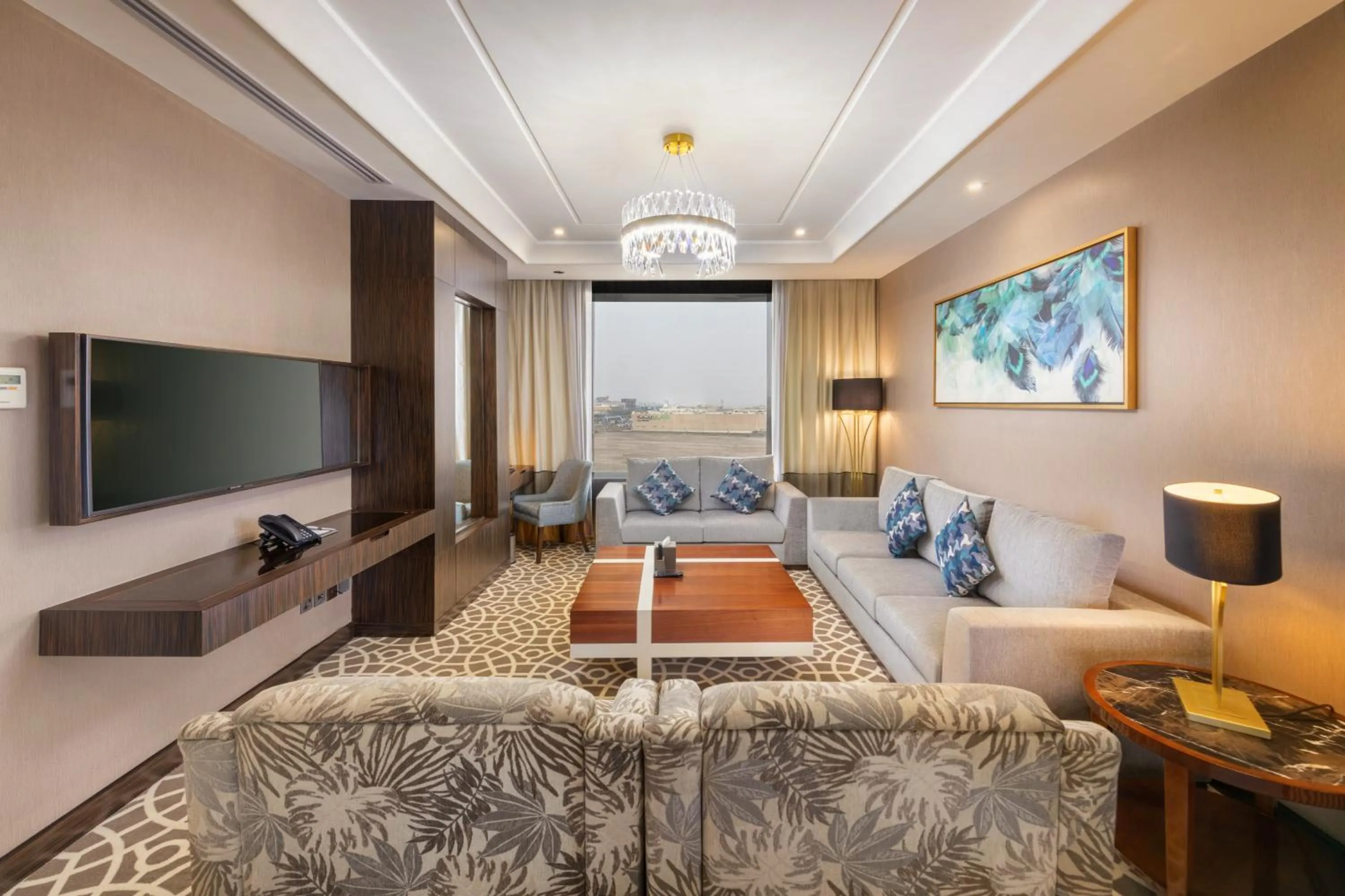 Communal lounge/ TV room in Nivel Hotel Abha