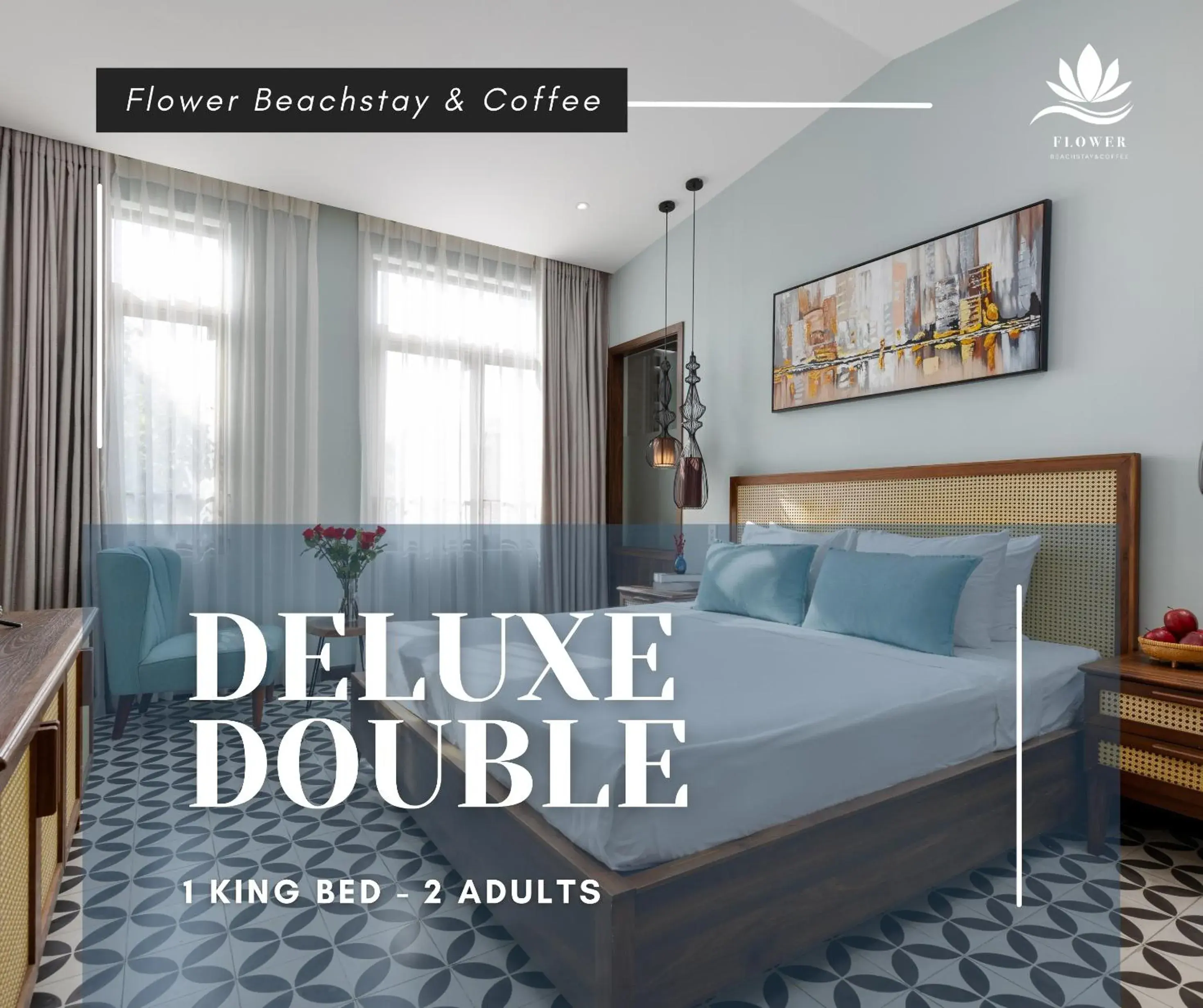 Deluxe Double Room in FLOWER BEACHSTAY & COFFEE Deluxe Double Room in FLOWER BEACHSTAY & COFFEE