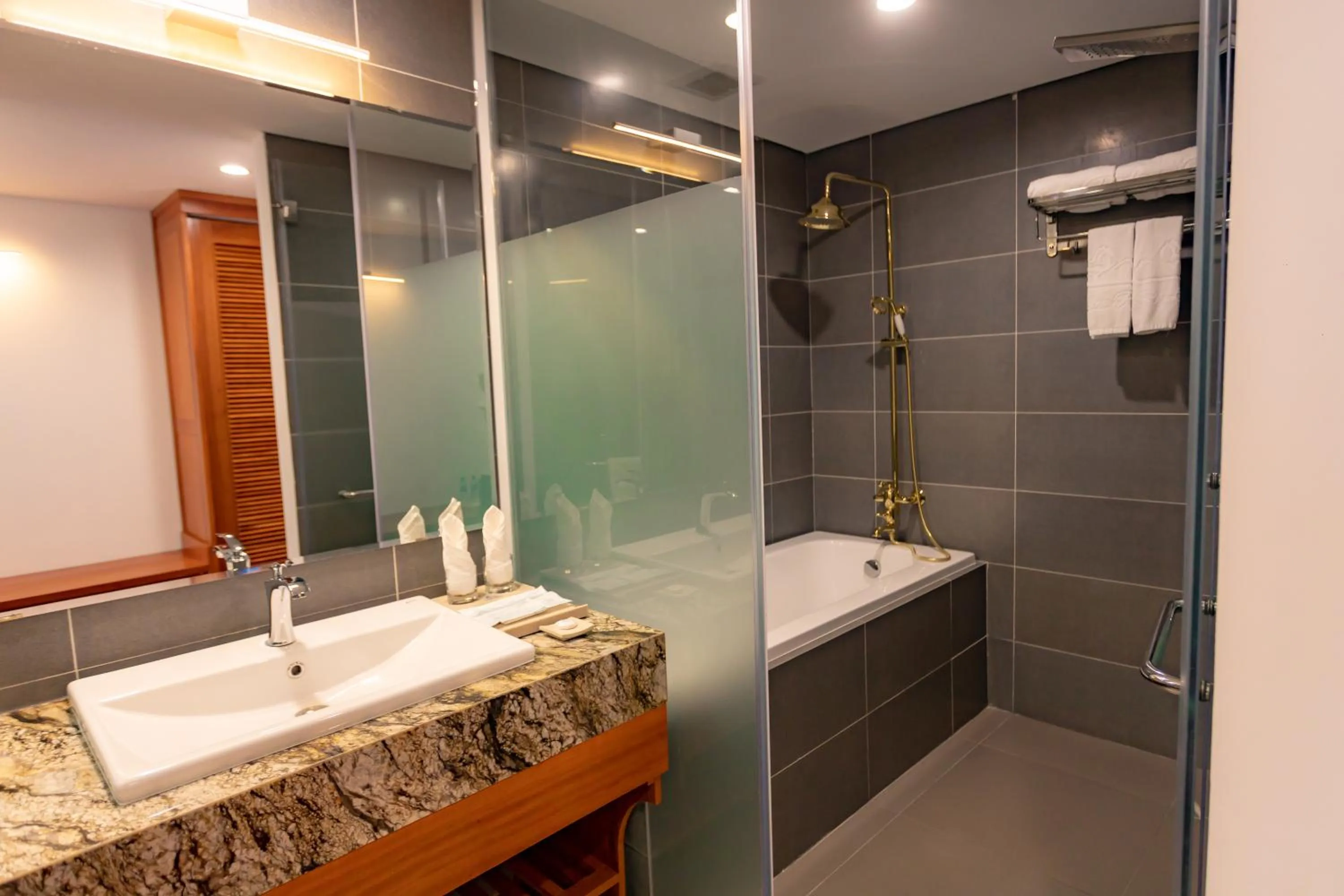 Shower in Wyndham Grand Vedana Ninh Binh Resort