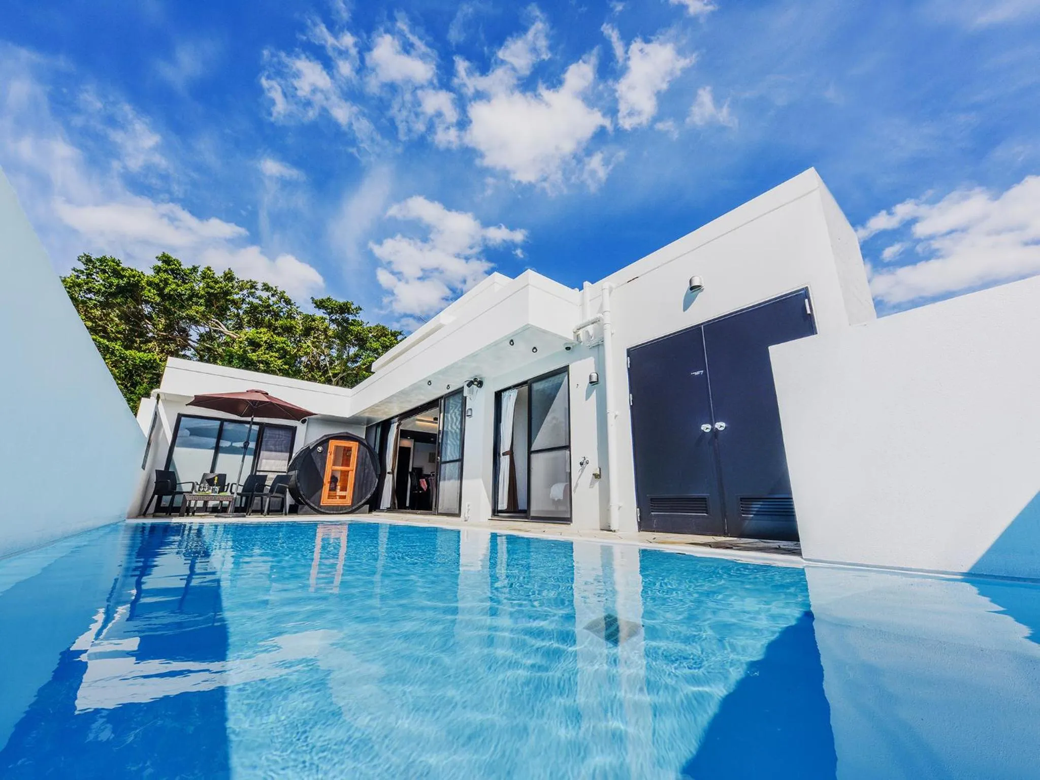 Sauna in Private Pool Villa Motobu