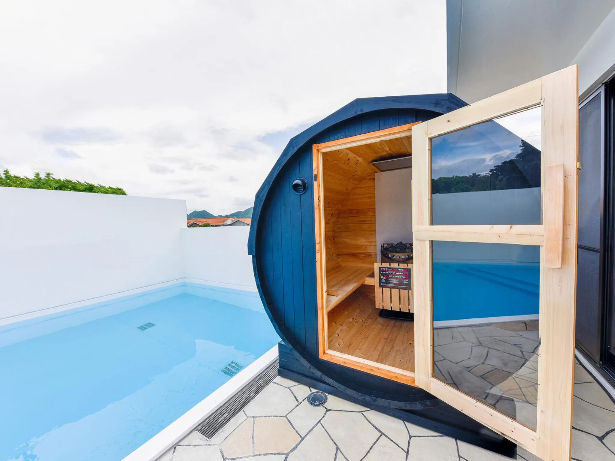 Sauna in Private Pool Villa Motobu