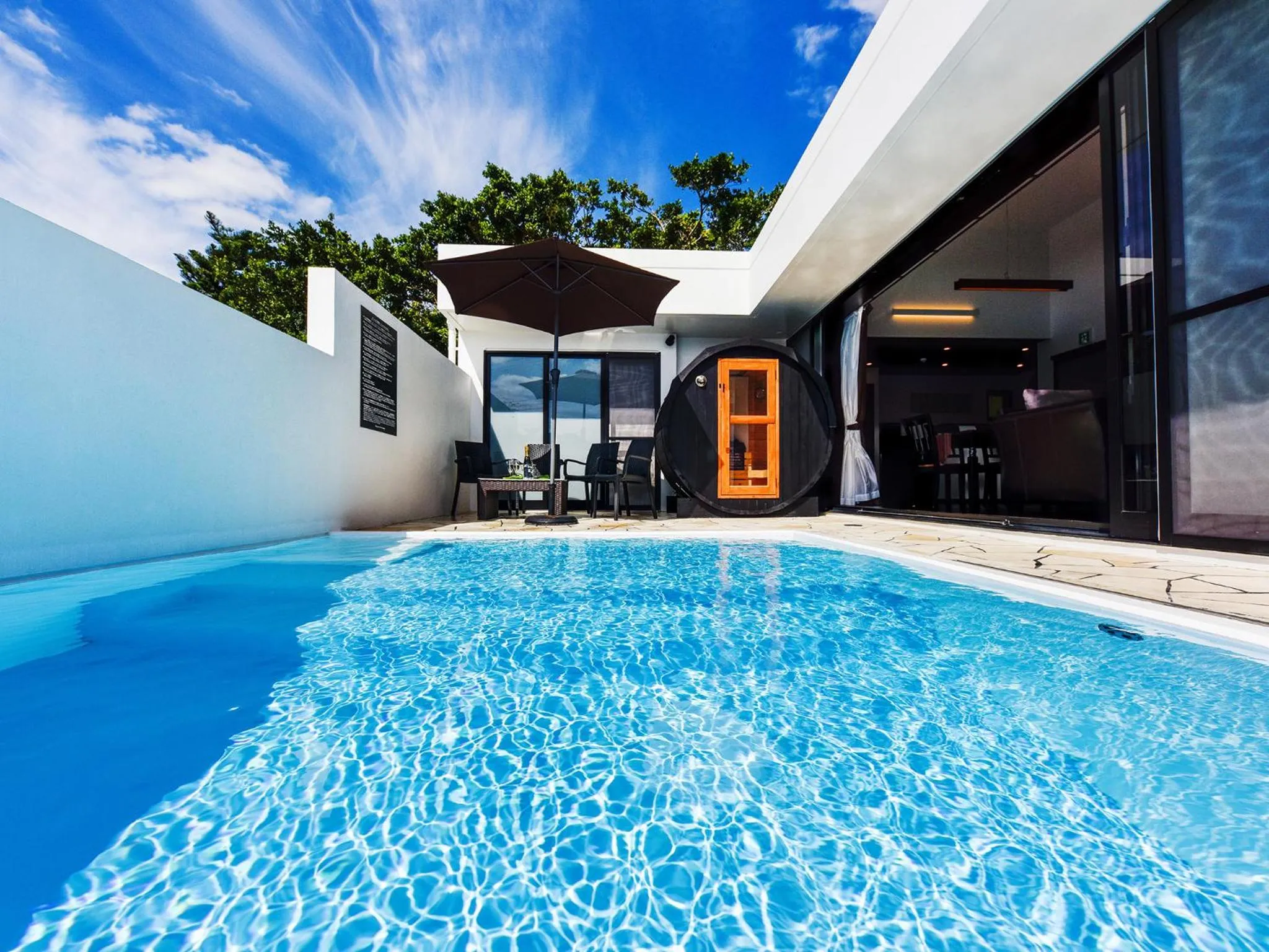 Sauna in Private Pool Villa Motobu