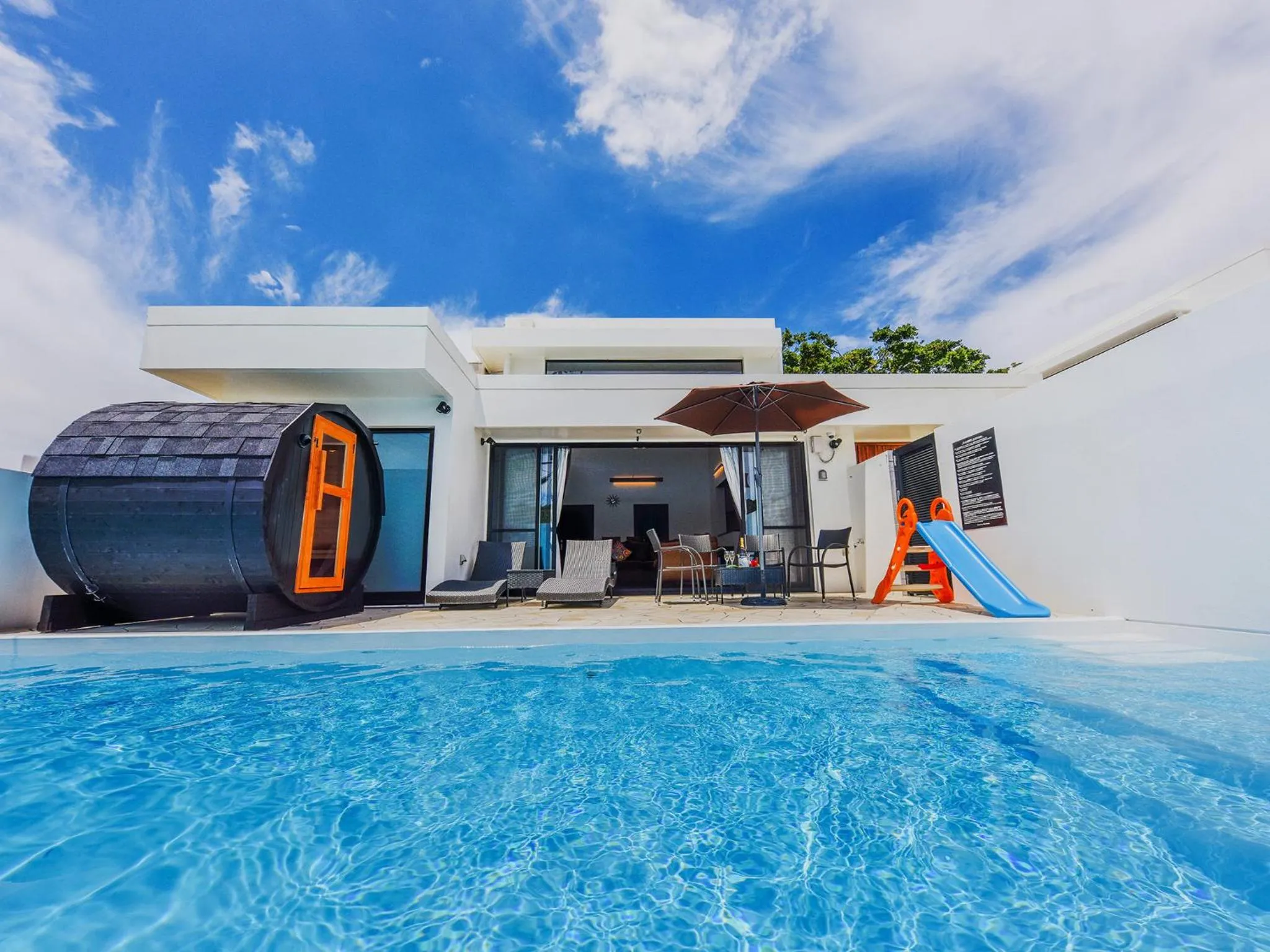 Sauna in Private Pool Villa Motobu