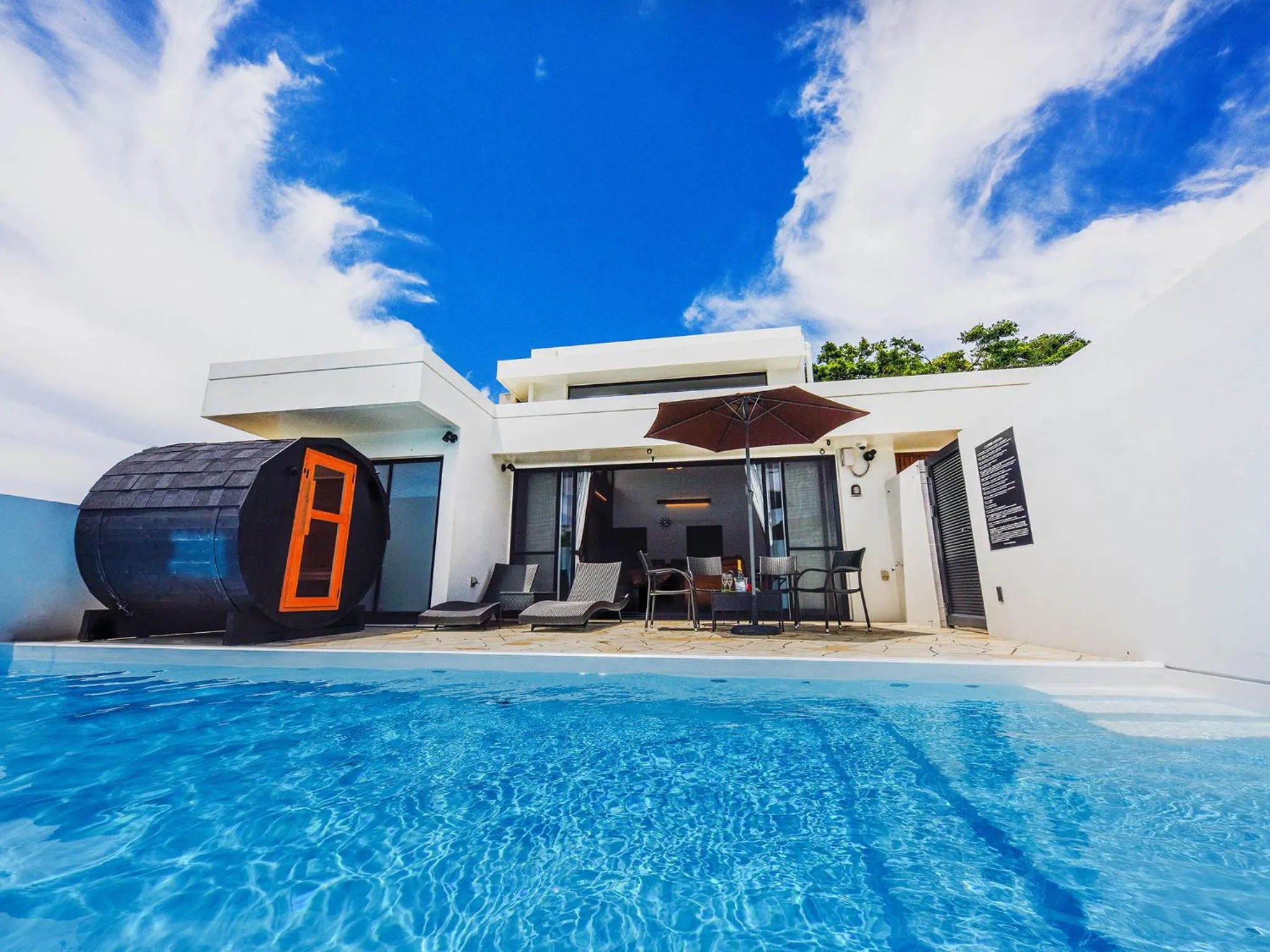 Sauna in Private Pool Villa Motobu