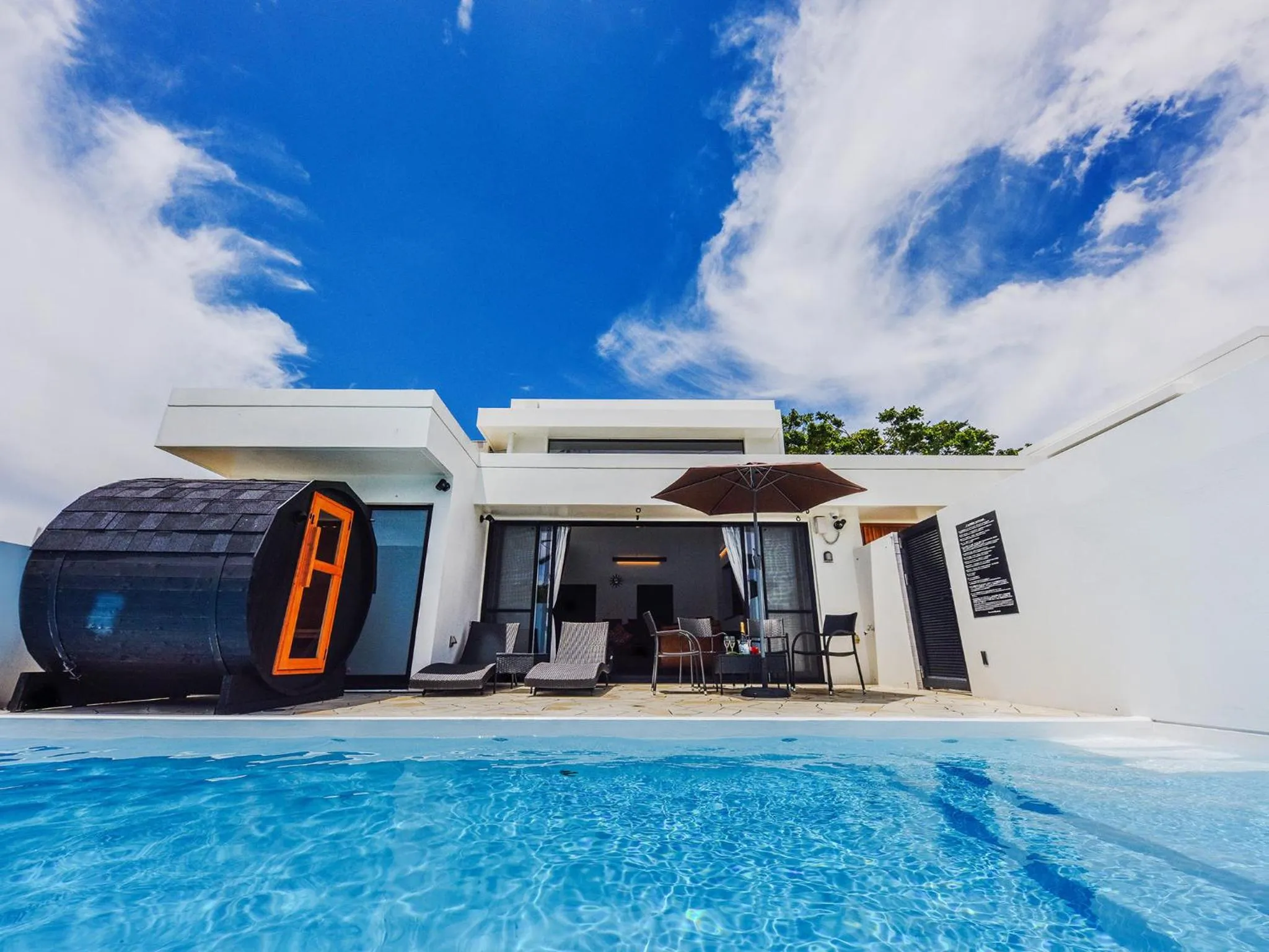 Sauna in Private Pool Villa Motobu