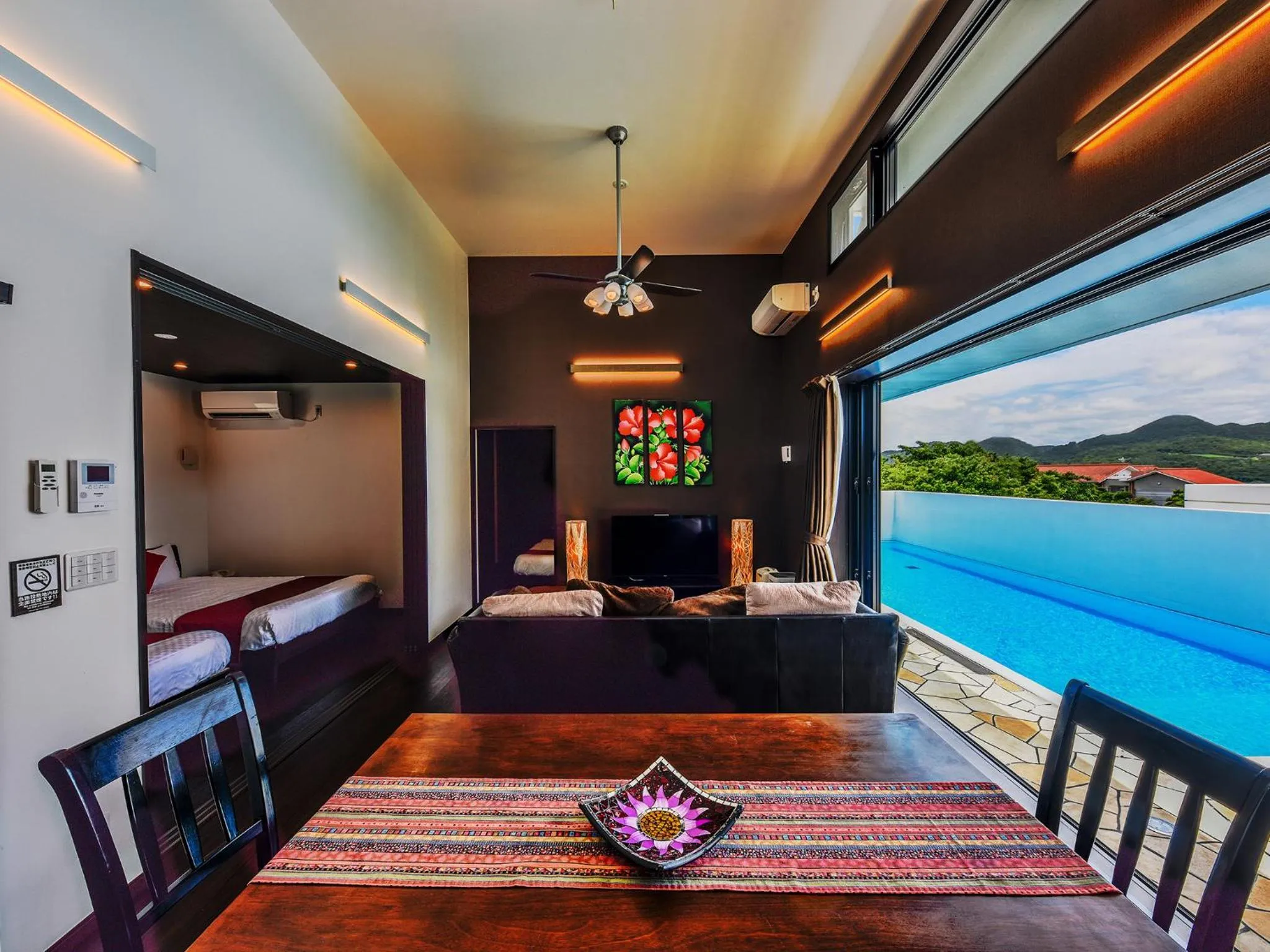 Living room in Private Pool Villa Motobu