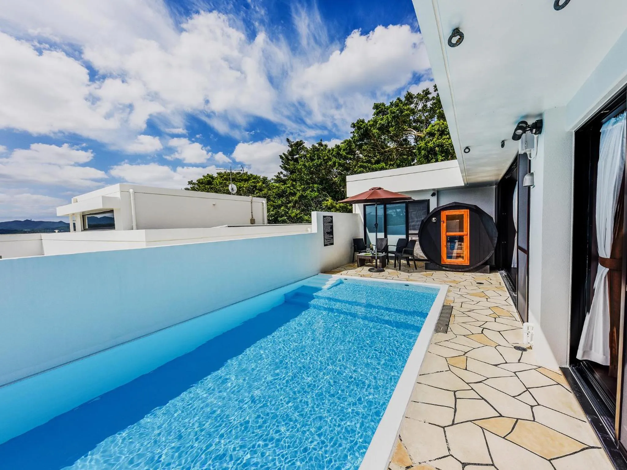 Sauna in Private Pool Villa Motobu