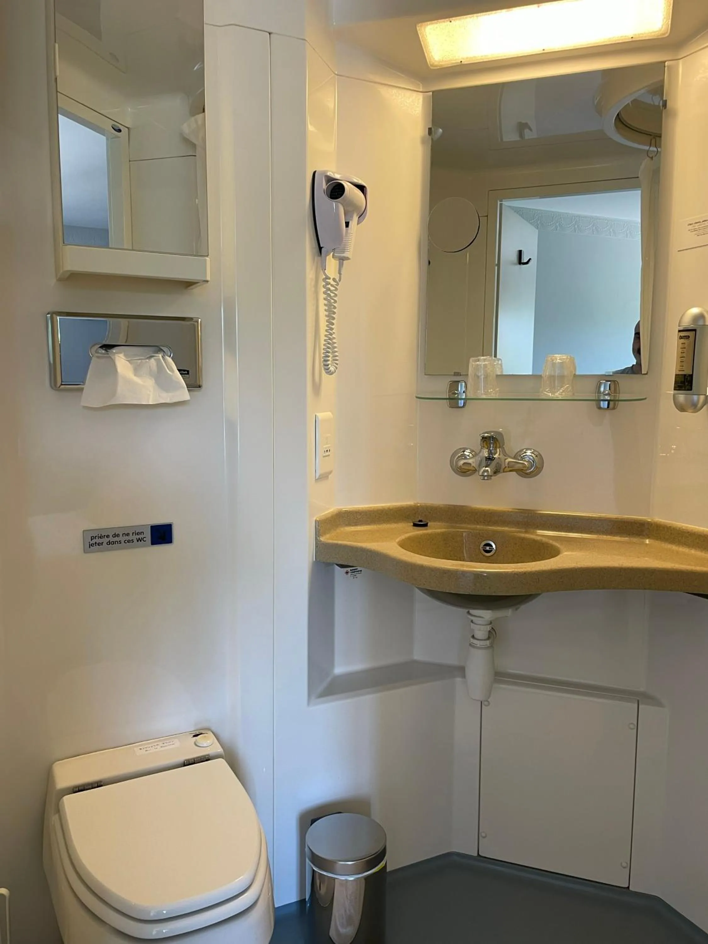 Toilet in Hôtel Restaurant du Lac