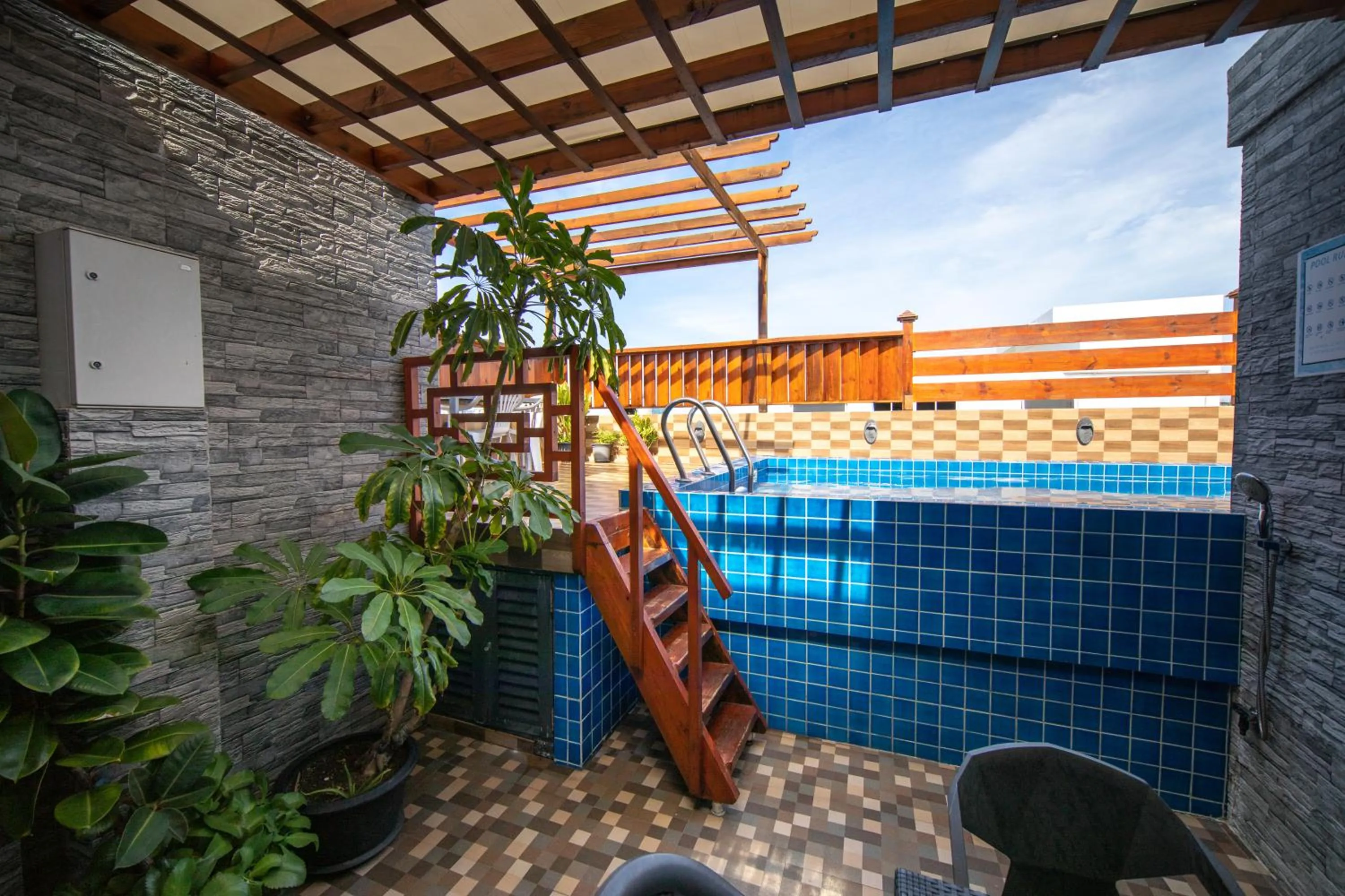 Pool view in White Beach Holiday at Hulhumale'