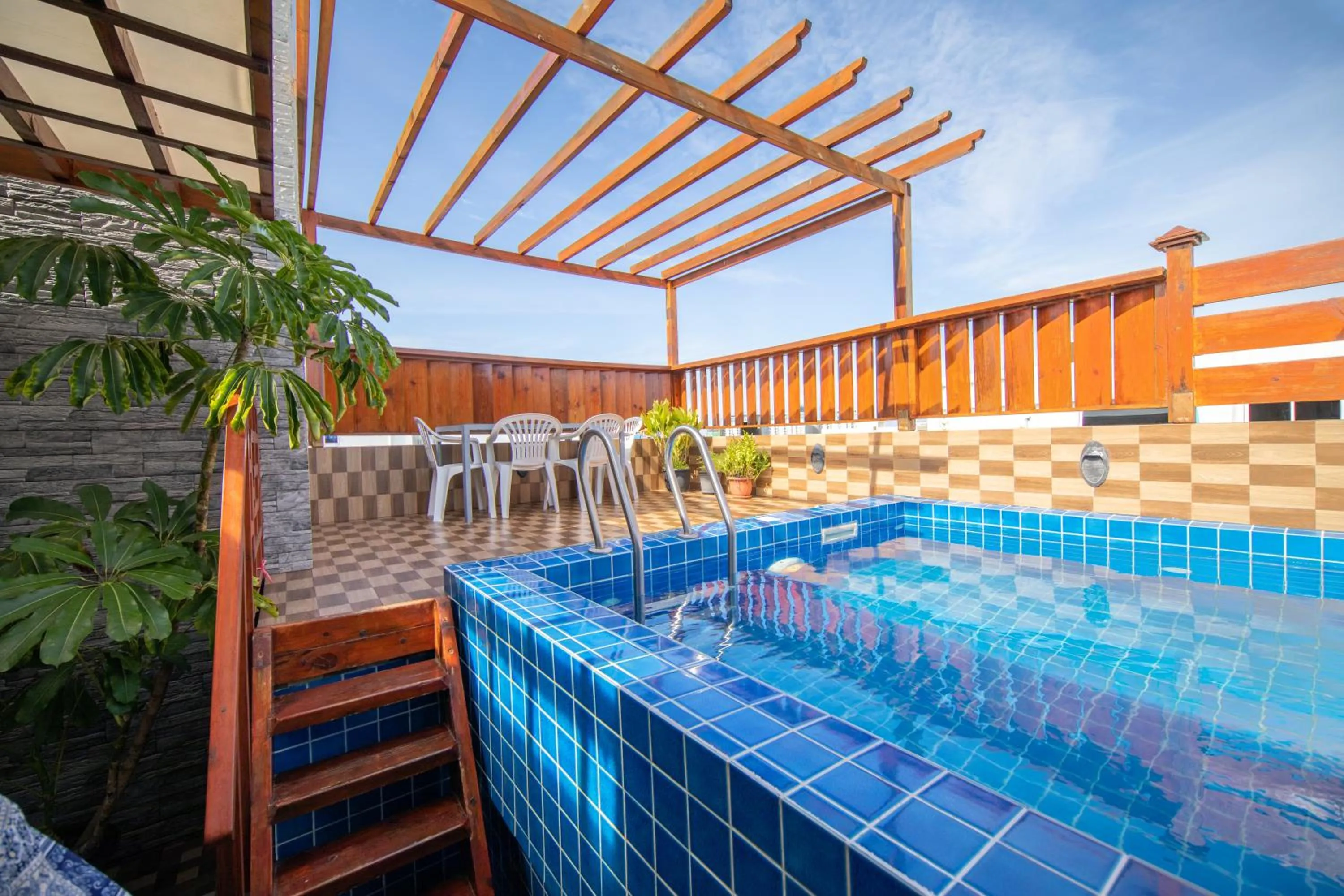 Pool view in White Beach Holiday at Hulhumale'