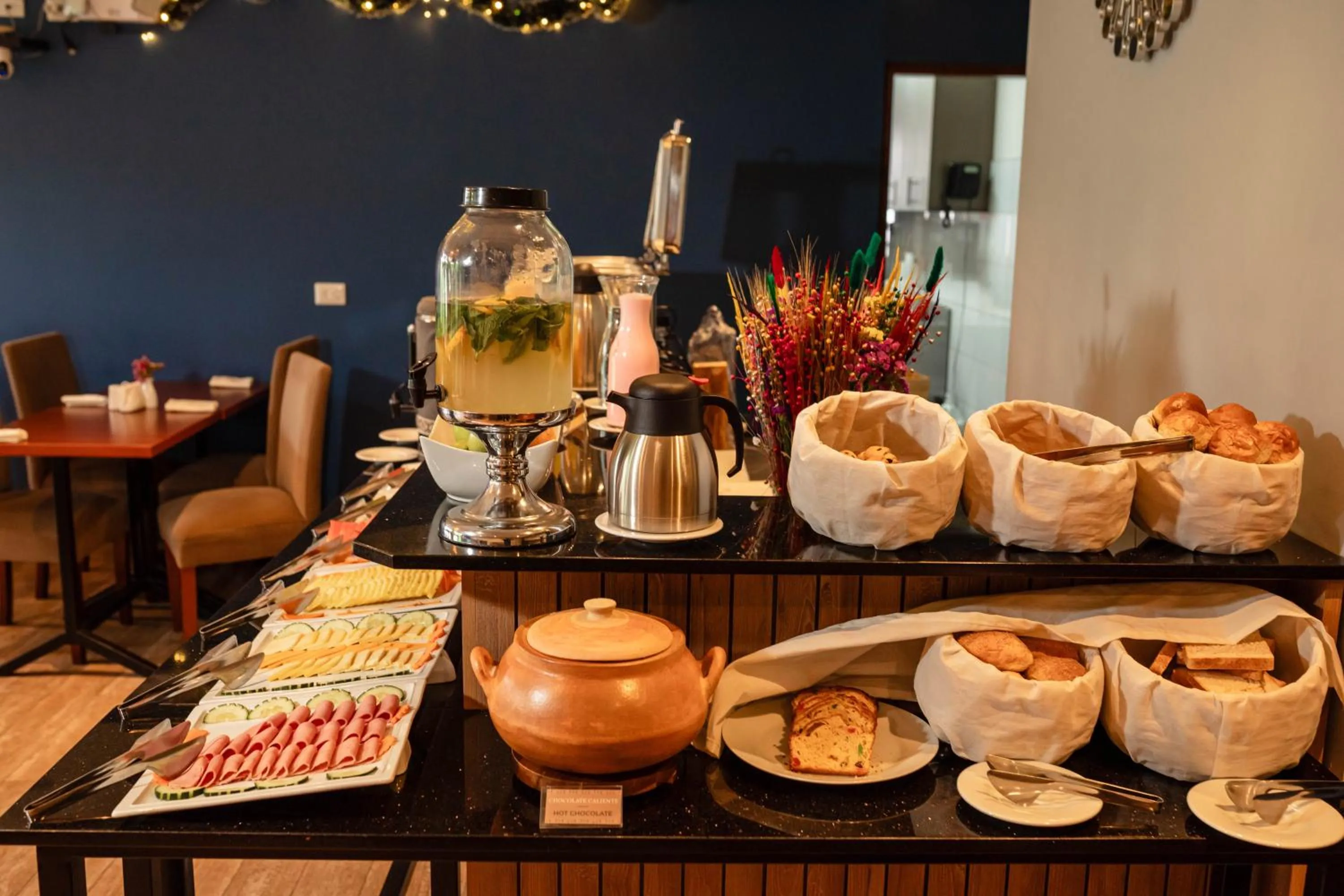 Buffet breakfast in Saska Boutique Hotel