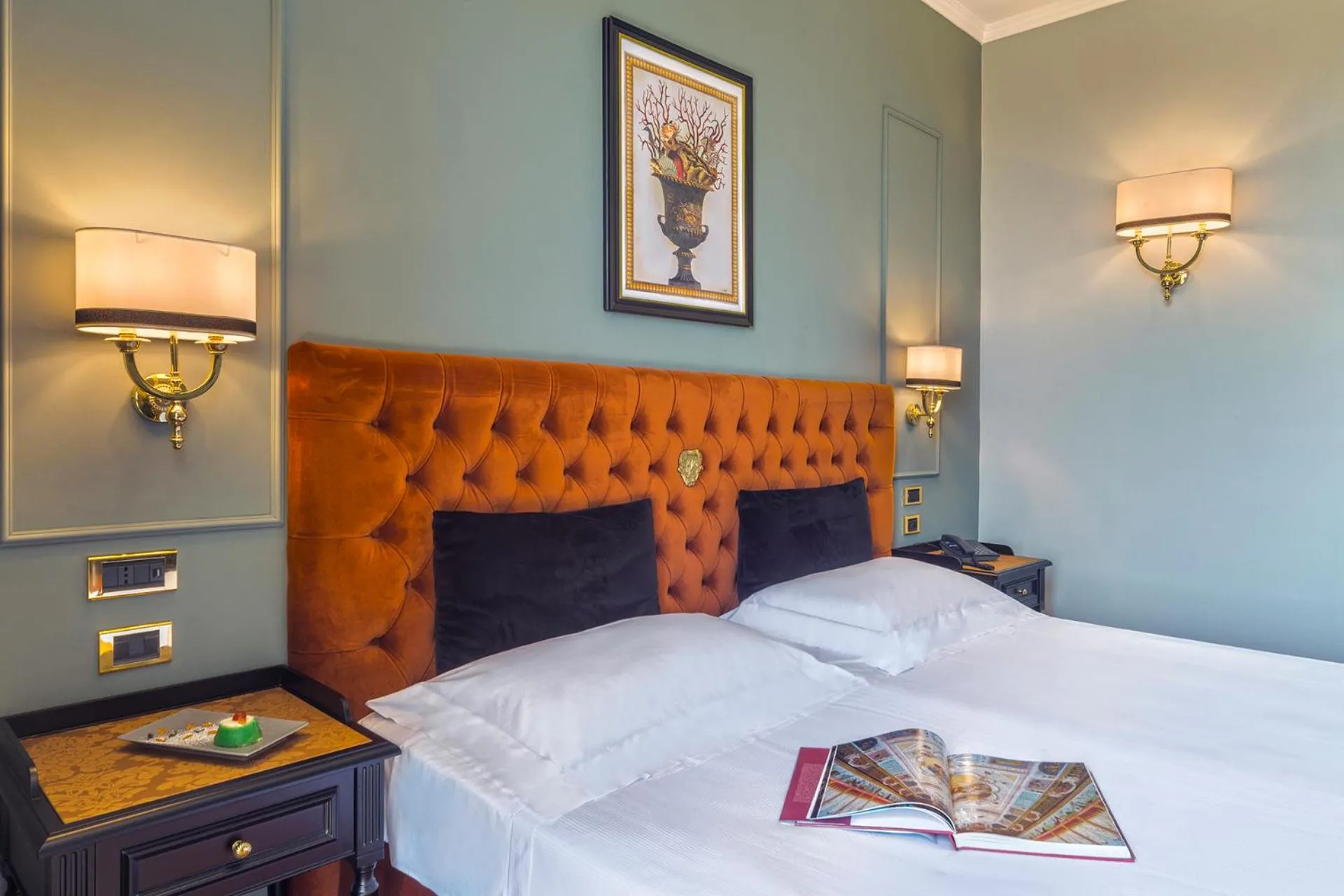 Bedroom, Bed in Grand Hotel Villa Politi